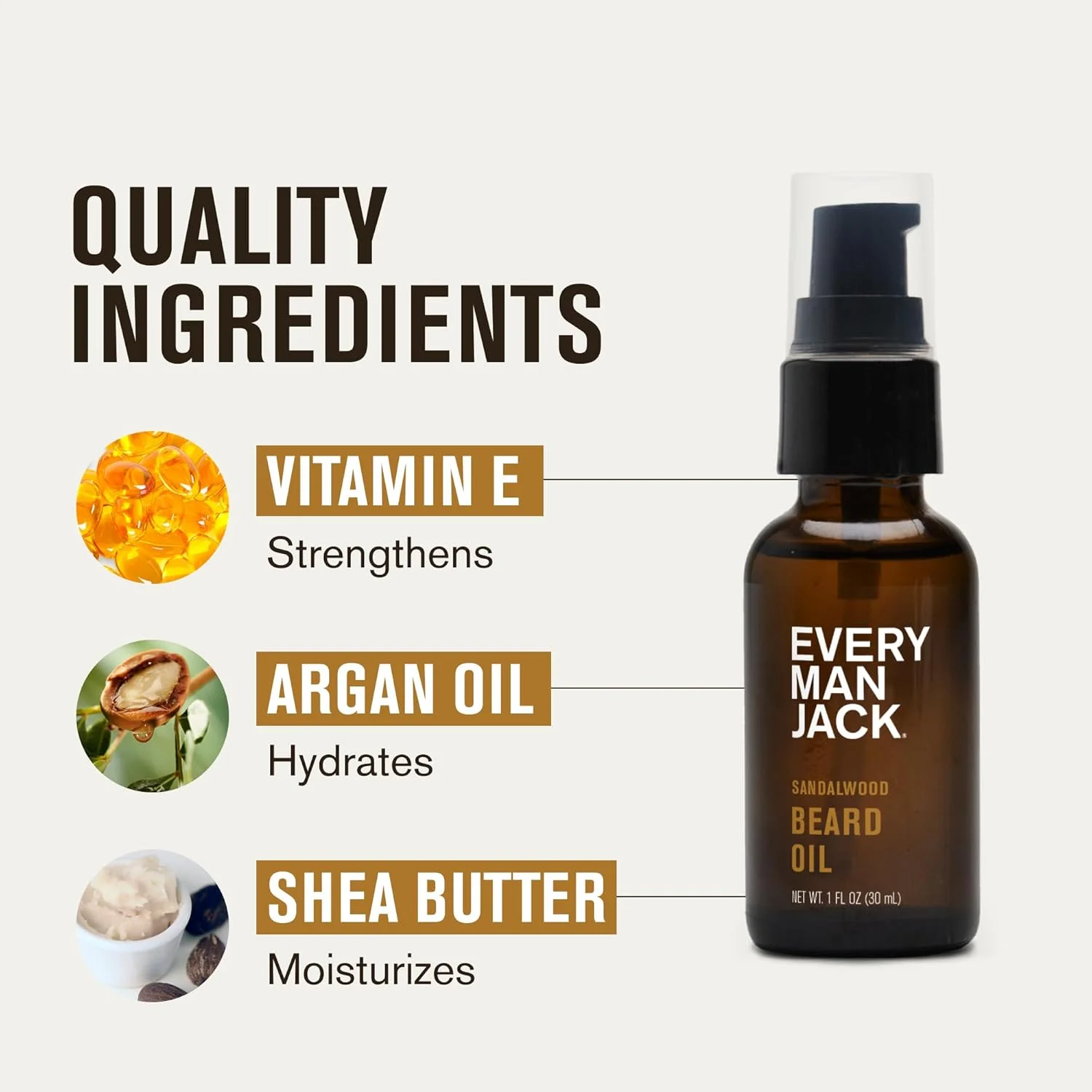 روغن ریش Every Man Jack - مرطوب کننده و نرم کننده ریش - تسکین دهنده خارش و پوسته پوسته شدن - رایحه ملایم چوب صندل - ساخته شده با مواد مشتق شده طبیعی مانند ویتامین E، روغن آرگان و روغن گل گاوزبان - 1 اونس روغن ریش Every Man Jack - مرطوب کننده و نرم کننده ریش - تسکین دهنده خارش و پوسته پوسته شدن - رایحه ملایم چوب صندل - ساخته شده با مواد مشتق شده طبیعی مانند ویتامین E، روغن آرگان و روغن گل گاوزبان - 1 اونس