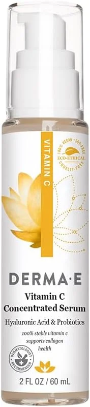 سرم کنسانتره ویتامین C درما ای با اسید هیالورونیک، محافظت آنتی اکسیدانی، آبرسانی قوی، خواص ضد پیری، 60 میلی لیتر