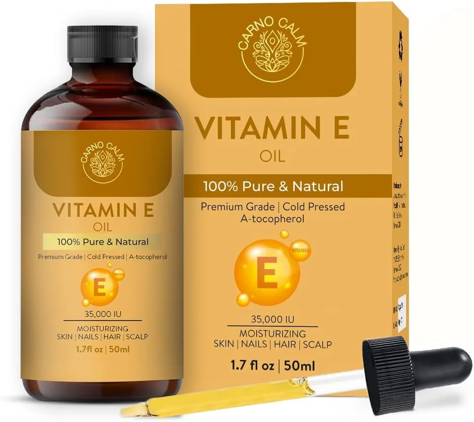 روغن ویتامین ای کارنو کالم | ۱۰۰٪ طبیعی و خالص | ۳۵۰۰۰ واحد بین المللی | درجه ممتاز، پرس سرد و توکوفرول برای صورت و پوست شما | ۵۰ میلی لیتر روغن ویتامین ای کارنو کالم | ۱۰۰٪ طبیعی و خالص | ۳۵۰۰۰ واحد بین المللی | درجه ممتاز، پرس سرد و توکوفرول برای صورت و پوست شما | ۵۰ میلی لیتر