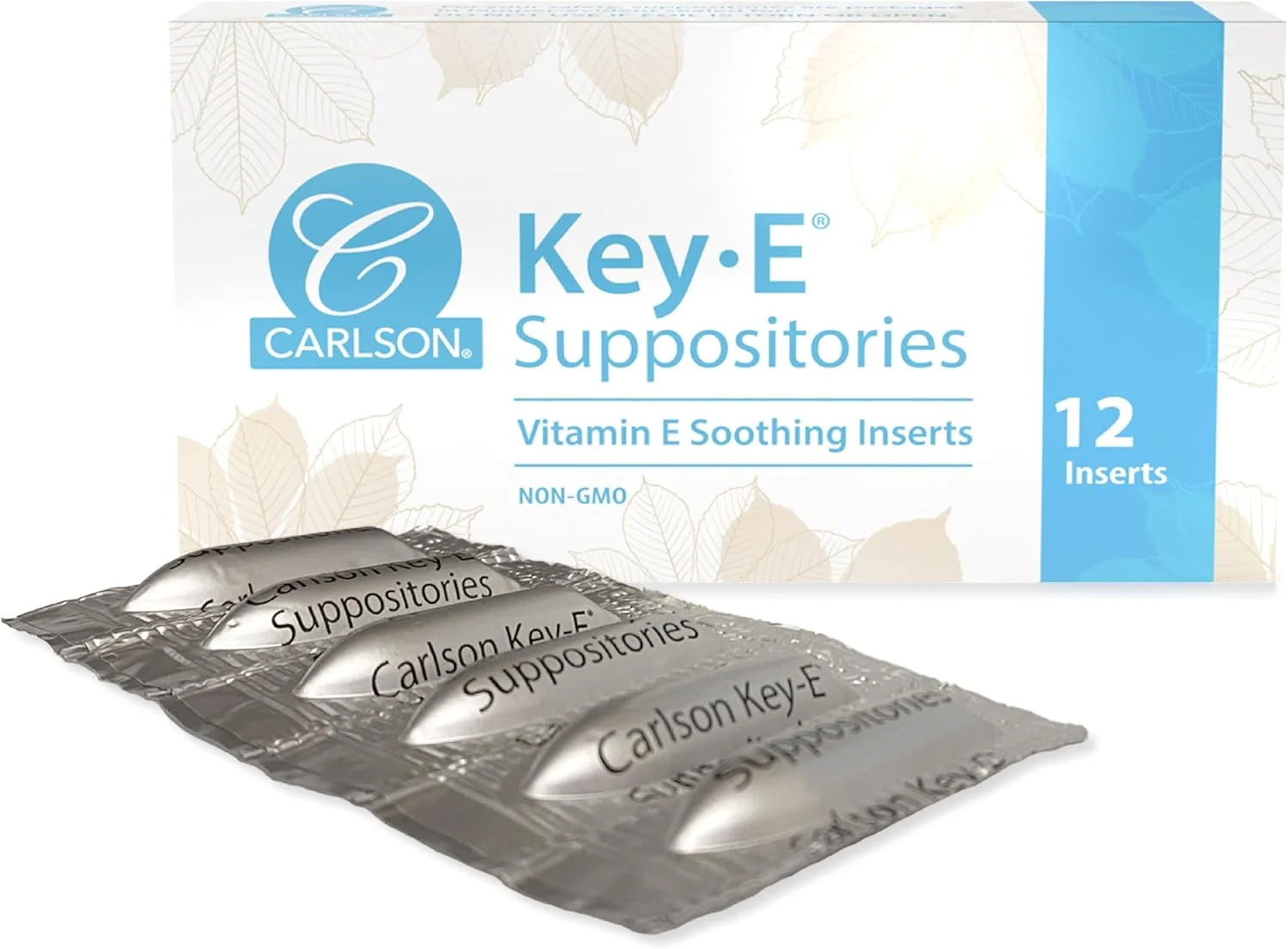 شیاف های Key-E کارلسون، روان کننده نواحی خشک، واژینال/مقعدی، ویتامین E، جعبه 12 عددی شیاف های Key-E کارلسون، روان کننده نواحی خشک، واژینال/مقعدی، ویتامین E، جعبه 12 عددی