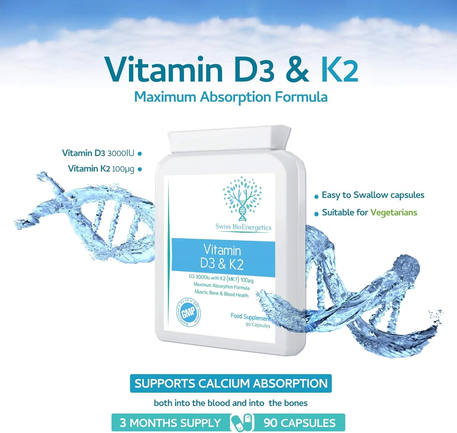 کپسول های گیاهی ویتامین D3 3000 IU و ویتامین K2 100 میکروگرم MK7 سوییس بایوانرژتیک - تامین 90 روزه مکمل ویتامین D3 منبع کوله کلسیفرول منحصراً برای حداکثر جذب کپسول های گیاهی ویتامین D3 3000 IU و ویتامین K2 100 میکروگرم MK7 سوییس بایوانرژتیک - تامین 90 روزه مکمل ویتامین D3 منبع کوله کلسیفرول منحصراً برای حداکثر جذب