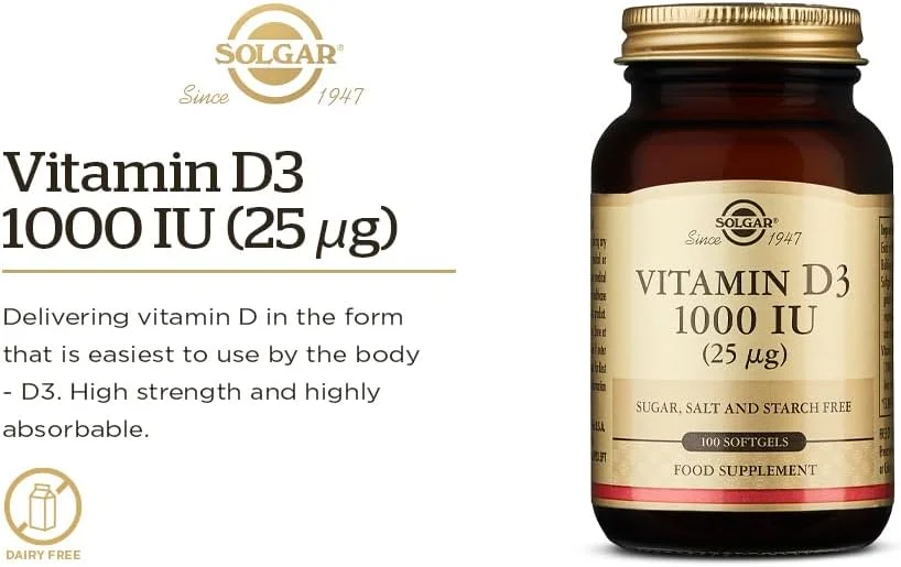 سافت ژل ویتامین D3 1000 واحد بین المللی سولگار، 100 عدد سافت ژل ویتامین D3 1000 واحد بین المللی سولگار، 100 عدد