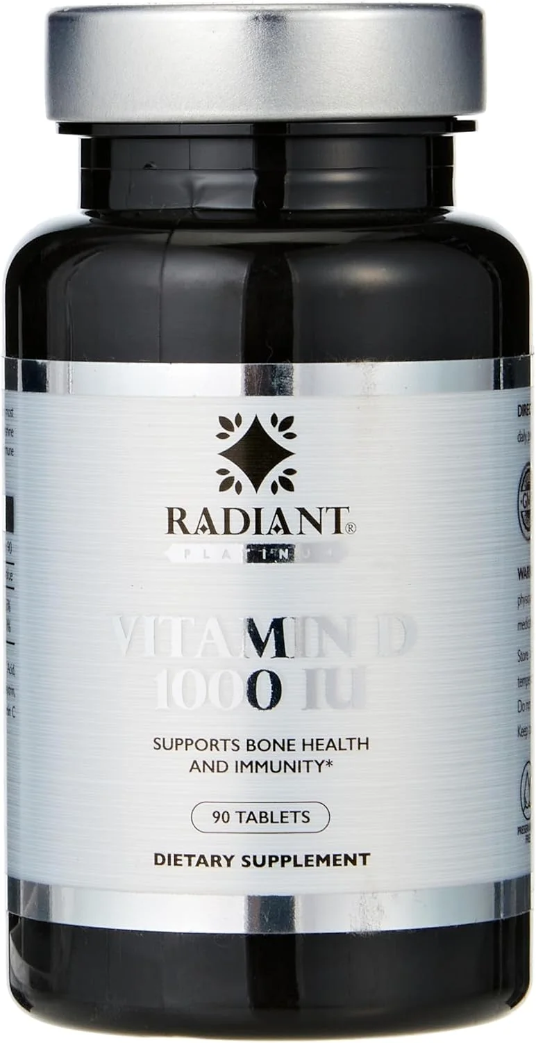 ویتامین D 1000 واحد بین المللی رادیانت پلاتینیوم | پشتیبانی از سلامت استخوان | تقویت سلامت سیستم ایمنی | پشتیبانی از سلامت قلب | 90 قرص