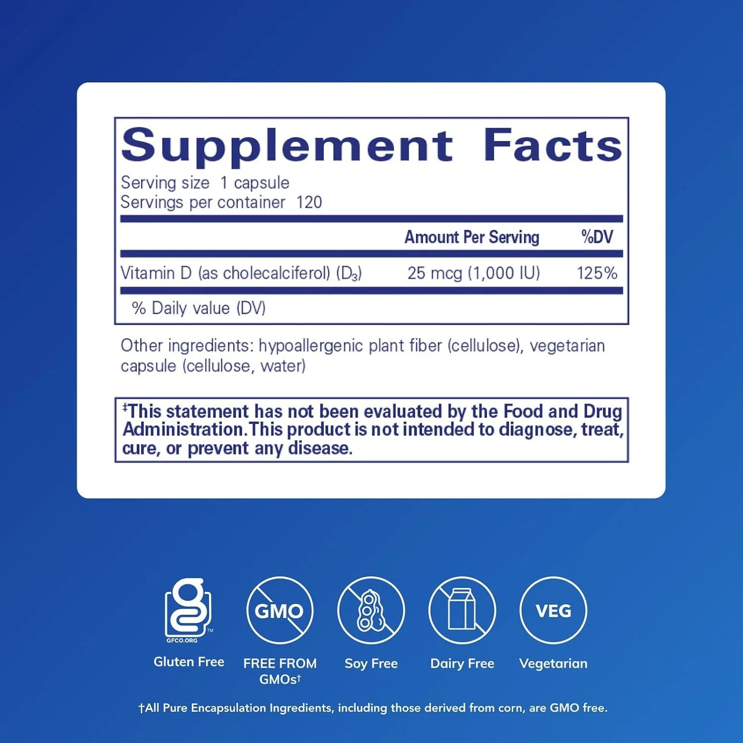پیور انکپسولیشنز ویتامین D3 25 میکروگرم (1000 واحد بین المللی) - 120 کپسول پیور انکپسولیشنز ویتامین D3 25 میکروگرم (1000 واحد بین المللی) - 120 کپسول