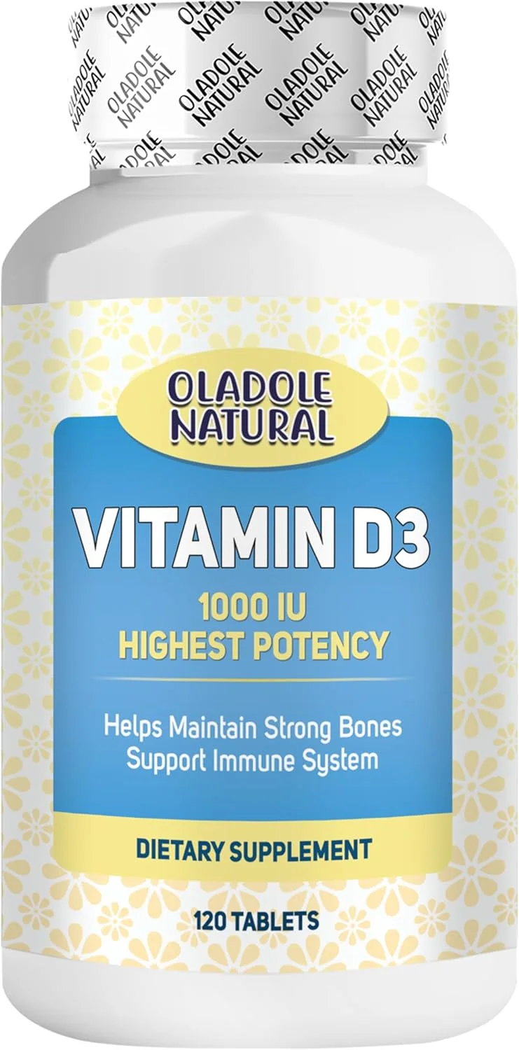 اولادول ویتامین D3 طبیعی 1000 واحد بین المللی - 120 سافت ژل | پشتیبانی از سلامت ایمنی، استخوان و دندان، تقویت عملکرد و جذب عضلات، حفظ سطح طبیعی خون، قلب و خلق و خوی سالم | غیر GMO، بدون گلوتن