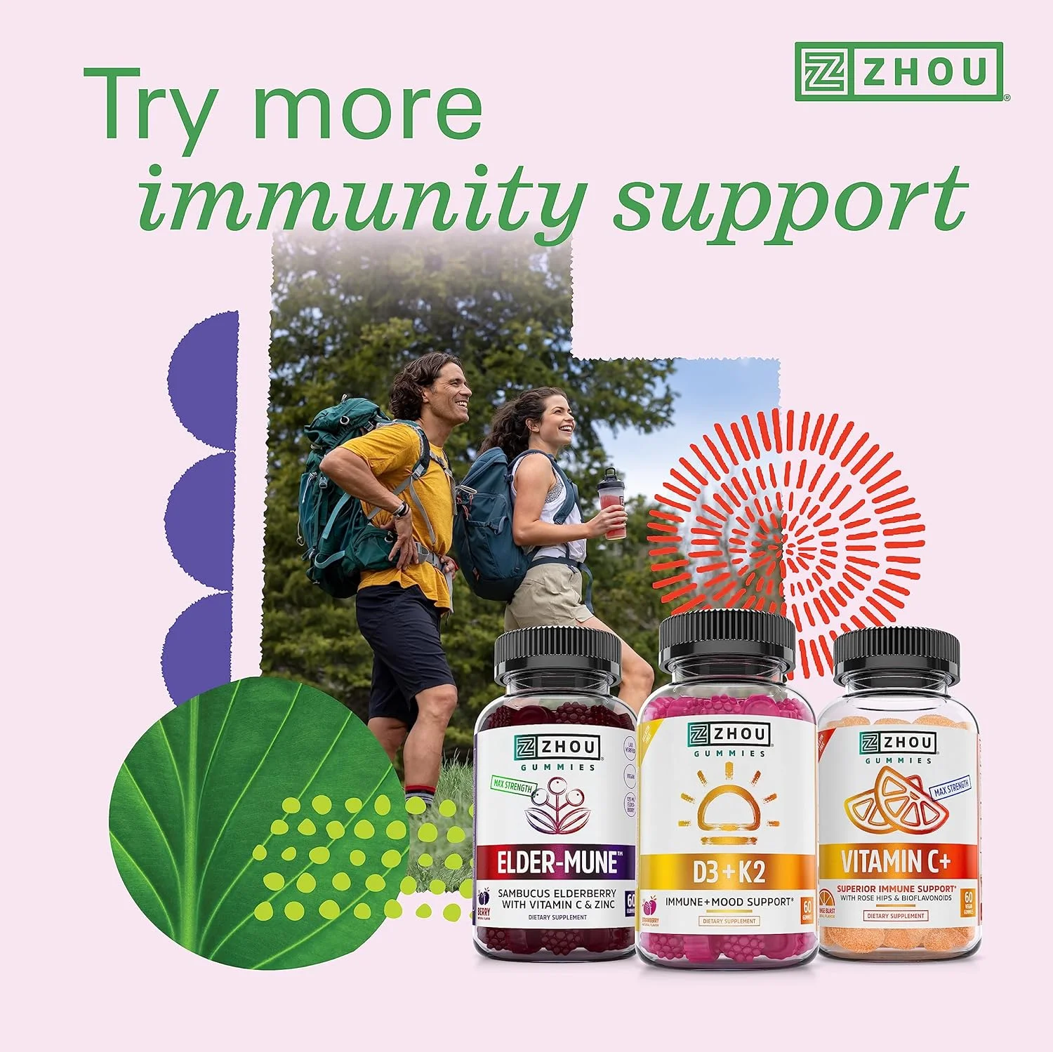 مکمل ویتامین D3 K2 ژو نوتریشن، فرمول سلامت استخوان و قلب، 5000 واحد بین المللی ویتامین D3 و 100 میکروگرم ویتامین K2، حداکثر قدرت 2 در 1، پشتیبانی از سیستم ایمنی و جذب کلسیم، بدون گلوتن، 60 عدد