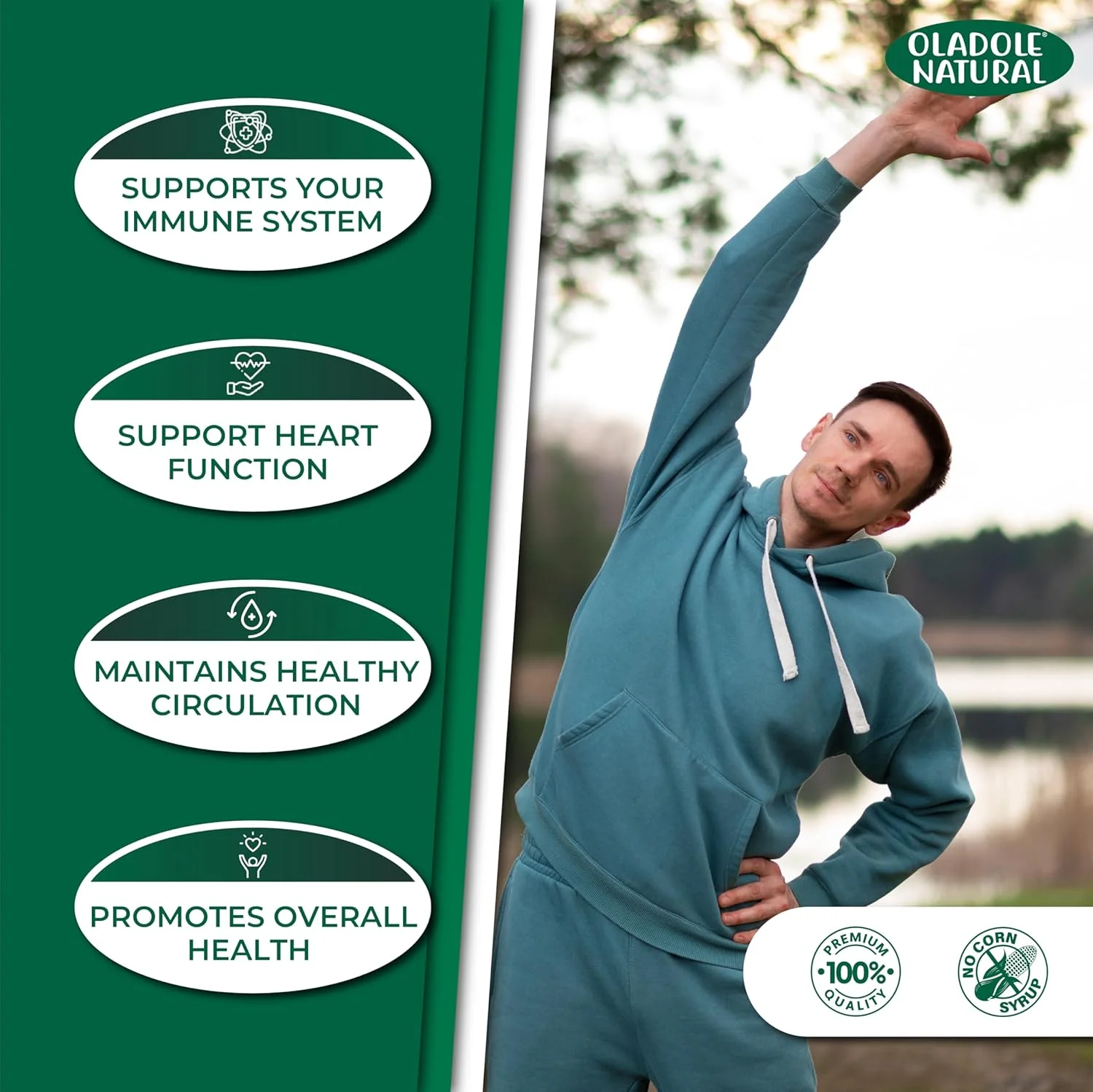 اولادول ویتامین D3 طبیعی 2000 واحد بین المللی - 120 سافت ژل | فرمول با قدرت بالا پشتیبانی از استخوان ها، دندان ها، عضلات، قلب و عملکرد سیستم ایمنی | غیر GMO، بدون گلوتن | ضروری برای سلامتی روزانه