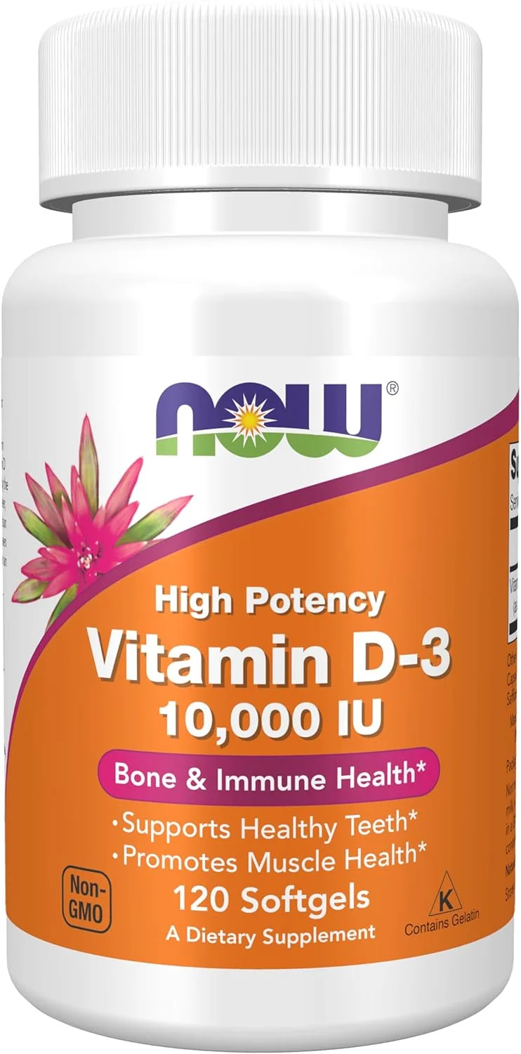 NOW Vitamin D-3 10,000 IU,120 Softgels