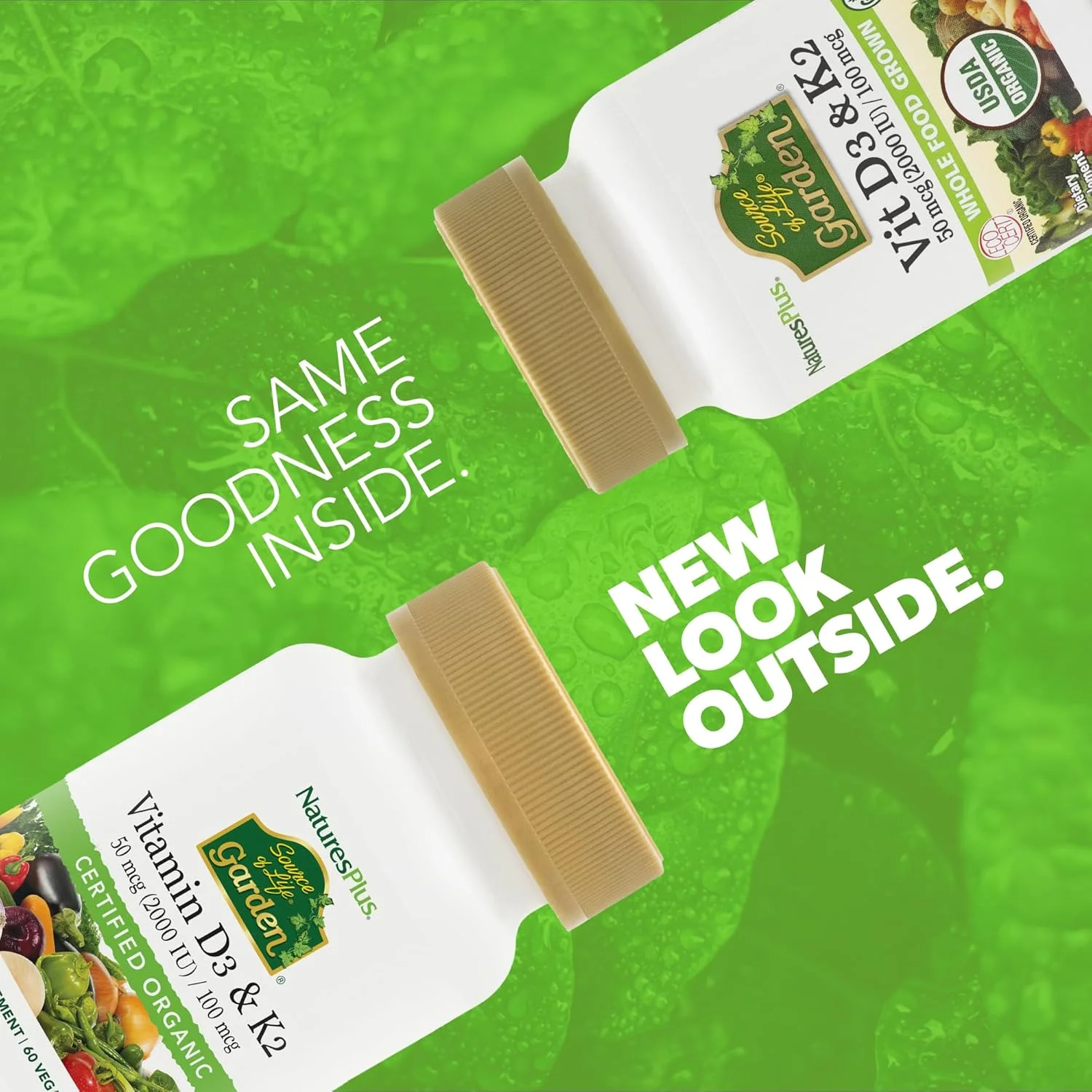 نچرالز پلاس سورس آف لایف گاردن ویتامین D3 ارگانیک 2000IU با K2 100 میکروگرم - مکمل ویتامین D3 و K2 وگان - پشتیبانی از سیستم ایمنی، سلامت استخوان - بدون گلوتن - 60 کپسول نچرالز پلاس سورس آف لایف گاردن ویتامین D3 ارگانیک 2000IU با K2 100 میکروگرم - مکمل ویتامین D3 و K2 وگان - پشتیبانی از سیستم ایمنی، سلامت استخوان - بدون گلوتن - 60 کپسول