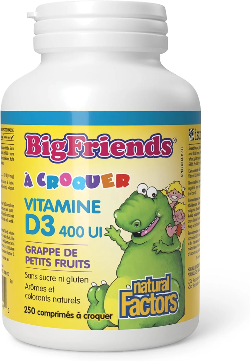 نچرال فاکتورز ویتامین D3 400 واحد بین المللی، توت مخلوط، 250 قرص جویدنی نچرال فاکتورز ویتامین D3 400 واحد بین المللی، توت مخلوط، 250 قرص جویدنی