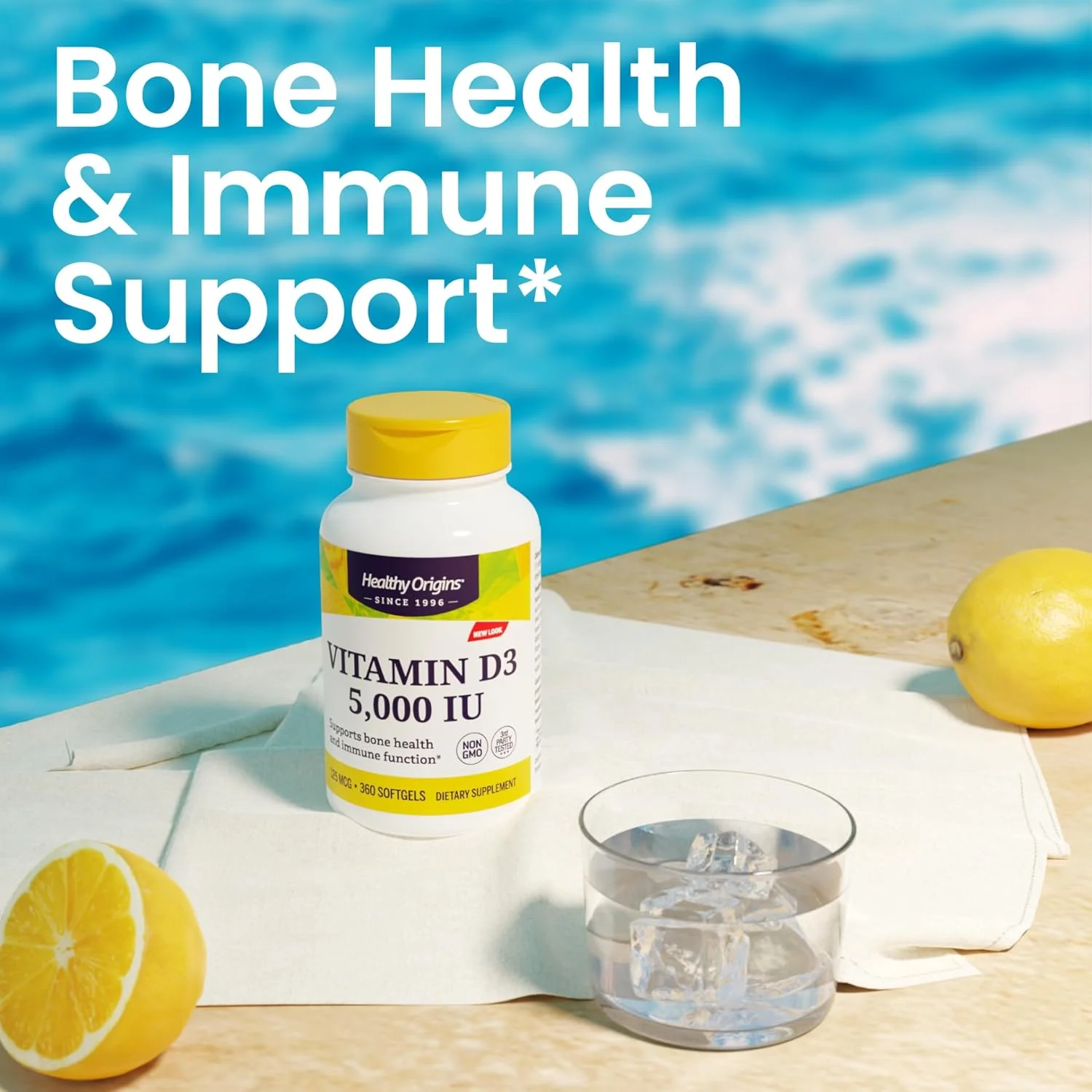 ویتامین د3 5000 واحد بین المللی Healthy Origins - مکمل سلامت استخوان و تقویت سیستم ایمنی - مکمل ویتامین د با جذب آسان - مکمل ویتامین د3 بدون گلوتن - 360 سافت ژل ویتامین د3 5000 واحد بین المللی Healthy Origins - مکمل سلامت استخوان و تقویت سیستم ایمنی - مکمل ویتامین د با جذب آسان - مکمل ویتامین د3 بدون گلوتن - 360 سافت ژل