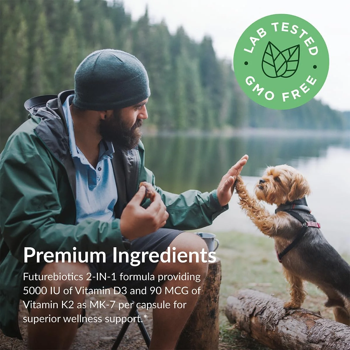 مکمل ویتامین K2 (MK7) Futurebiotics با ویتامین D3 - فرمول غیر GMO برای سلامت استخوان و قلب - 5000 واحد بین المللی ویتامین D3 و 90 میکروگرم ویتامین K2 MK-7، 250 کپسول گیاهی مکمل ویتامین K2 (MK7) Futurebiotics با ویتامین D3 - فرمول غیر GMO برای سلامت استخوان و قلب - 5000 واحد بین المللی ویتامین D3 و 90 میکروگرم ویتامین K2 MK-7، 250 کپسول گیاهی