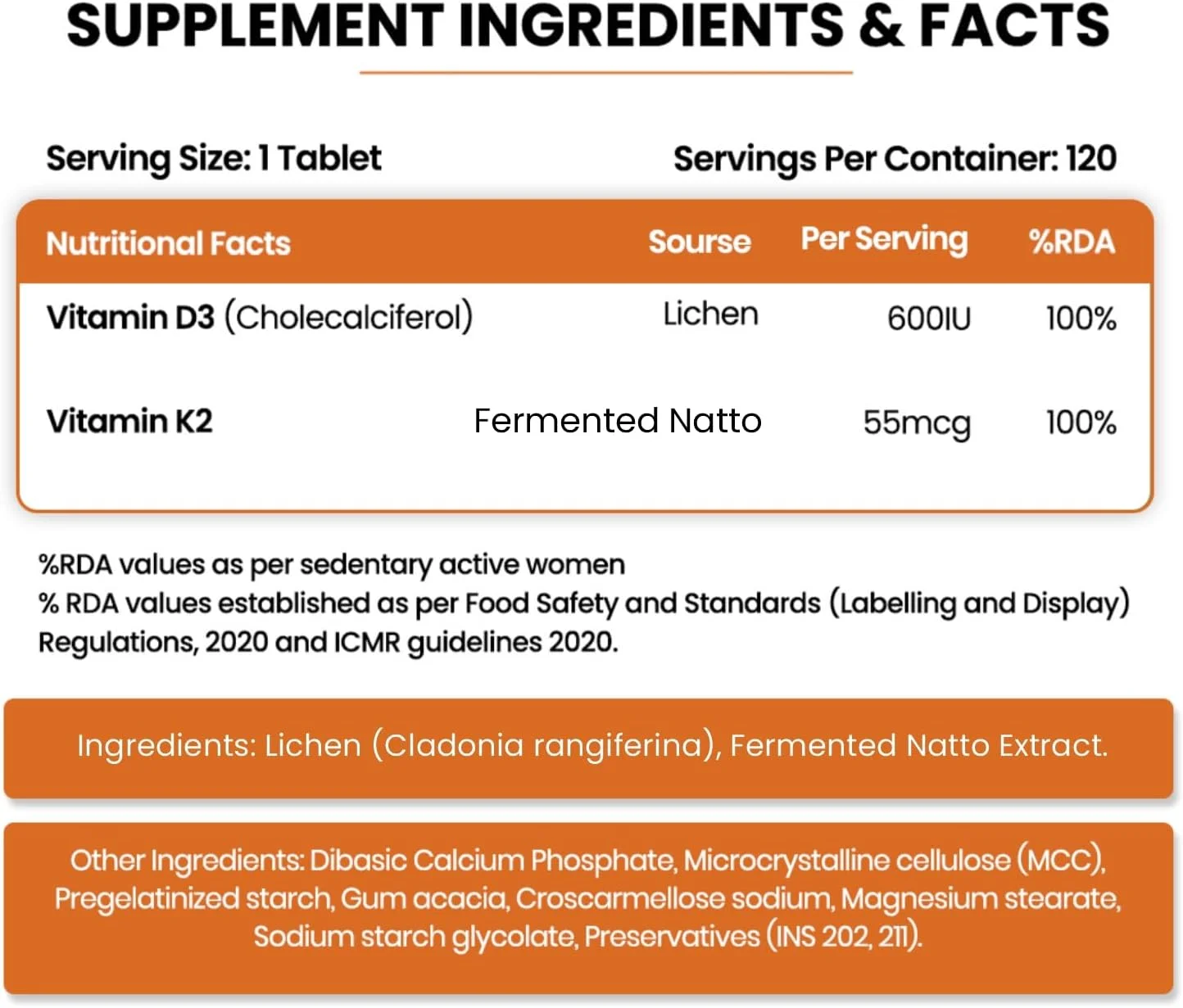 مکمل ویتامین D3 600 IU + K2 به شکل MK7 هیمالیان ارگانیکس | پشتیبانی از ایمنی قوی تر و سلامت استخوان و قلب | قلب سالم برای مردان و زنان - 120 قرص گیاهی مکمل ویتامین D3 600 IU + K2 به شکل MK7 هیمالیان ارگانیکس | پشتیبانی از ایمنی قوی تر و سلامت استخوان و قلب | قلب سالم برای مردان و زنان - 120 قرص گیاهی