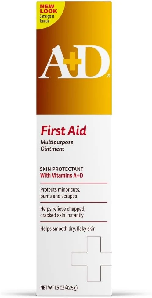A+D First Aid Ointment - Moisturizing Skin Protectant for Dry Cracked Hands, Elbows, heals and lips - Use After Hand Washing ? 1.5 oz Tube A+D First Aid Ointment - Moisturizing Skin Protectant for Dry Cracked Hands, Elbows, heals and lips - Use After Hand Washing ? 1.5 oz Tube