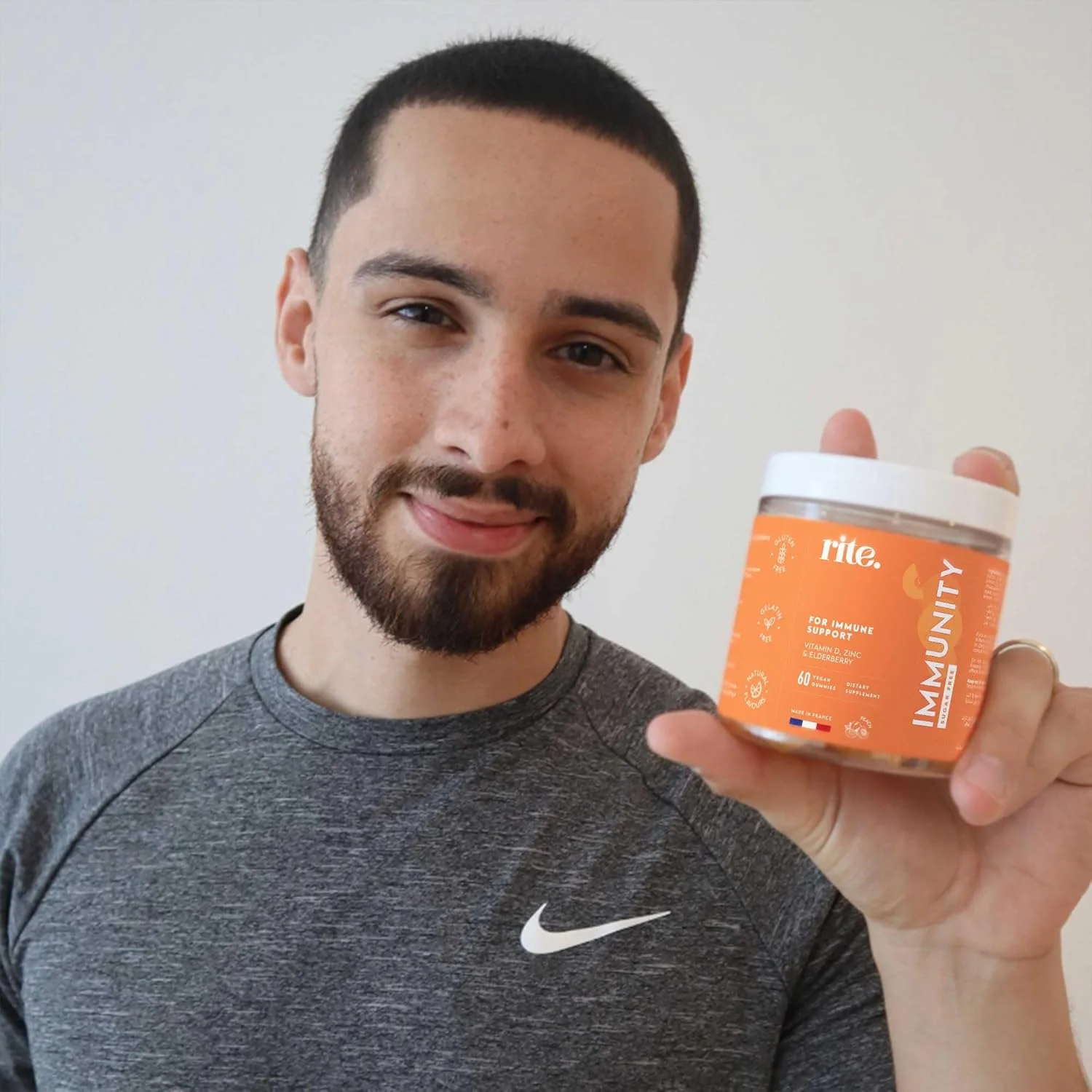 پاستیل های ویتامین بدون قند تقویت سیستم ایمنی | 500% ارزش روزانه ویتامین D3، زینک و عصاره الدربری | برای تقویت سیستم ایمنی قوی و پوشش کمبود ویتامین D | 60 پاستیل گیاهی | طعم طبیعی هلو