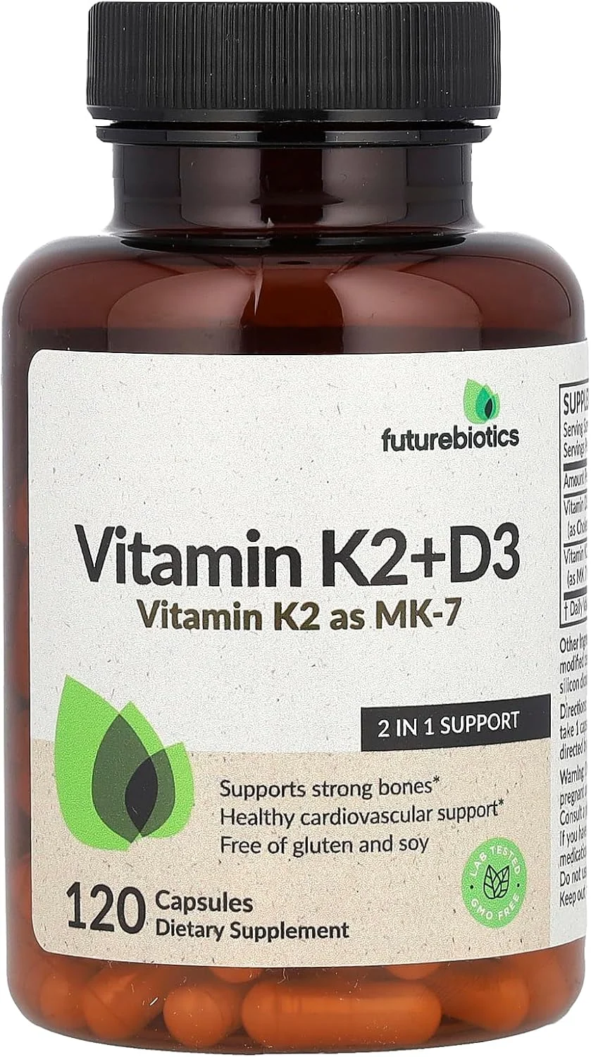 فیوچر بیوتیکس، ویتامین K2 + D3، 120 کپسول فیوچر بیوتیکس، ویتامین K2 + D3، 120 کپسول