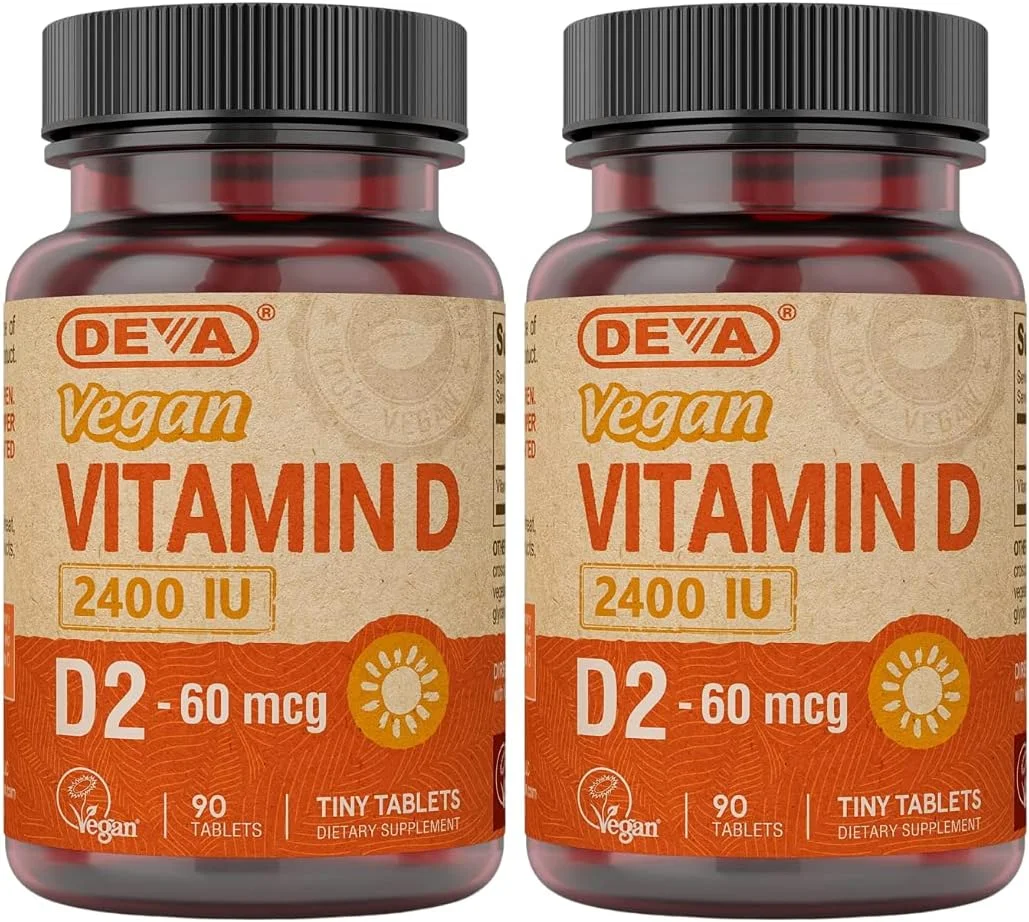 قرص ویتامین D2 گیاهی Deva Nutrition با دوز 2400 واحد بین المللی، 90 عدد قرص ویتامین D2 گیاهی Deva Nutrition با دوز 2400 واحد بین المللی، 90 عدد