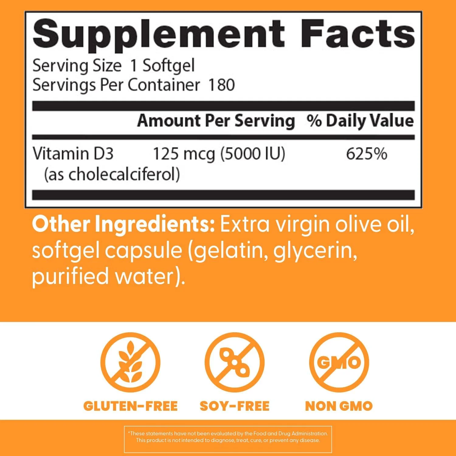 دکترز بست - ویتامین د3 5000 واحد بین المللی 180 سافت ژل 100990