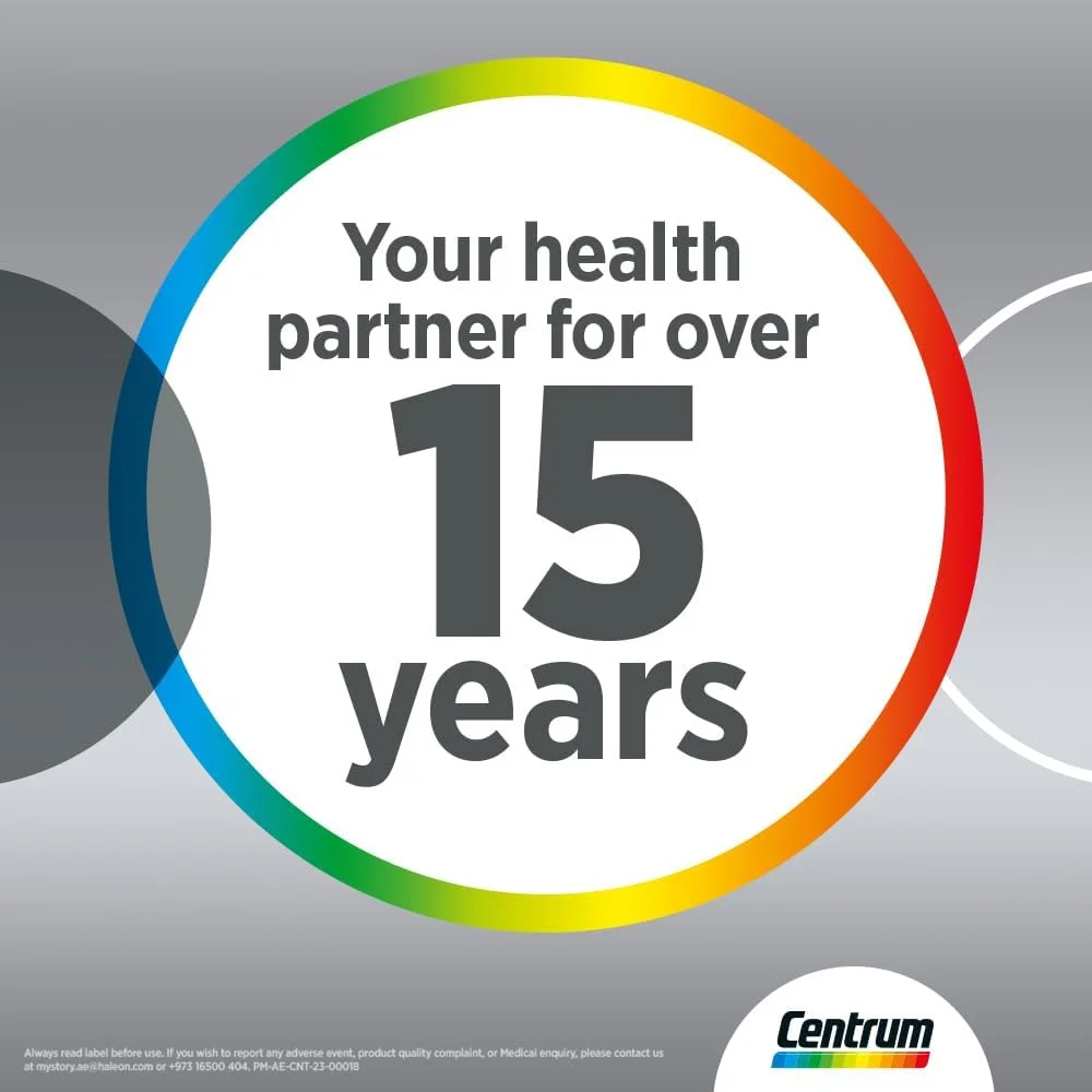 Centrum Silver 50 Plus، مولتی ویتامین، لوتئین، با ویتامین C، ویتامین D، روی و کمپلکس ویتامین B، منیزیم و سایر مواد، تقویت سلامت قلب، تقویت ایمنی، 100 قرص Centrum Silver 50 Plus، مولتی ویتامین، لوتئین، با ویتامین C، ویتامین D، روی و کمپلکس ویتامین B، منیزیم و سایر مواد، تقویت سلامت قلب، تقویت ایمنی، 100 قرص