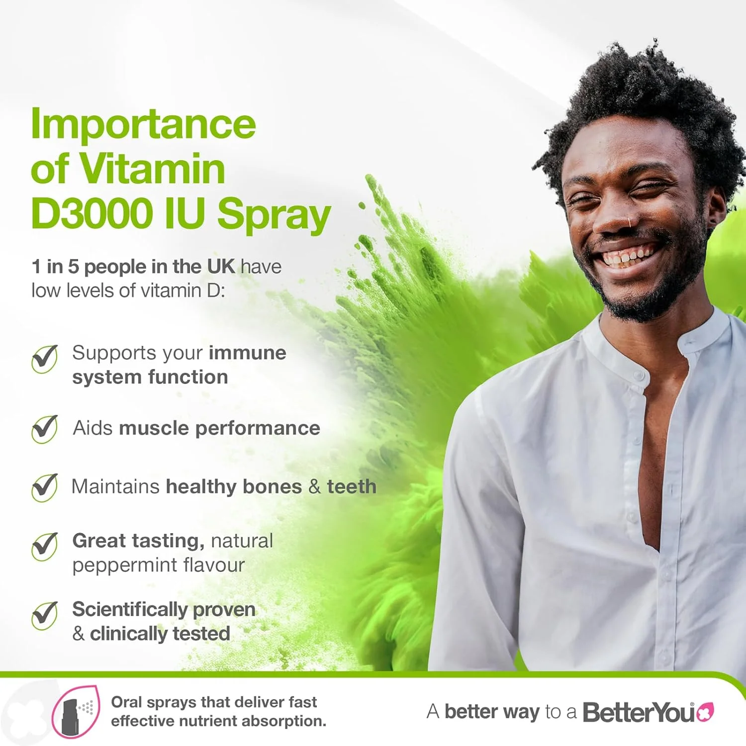 اسپری ویتامین D با دوز 3000 واحد بین المللی BETTERYOU Dlux اسپری ویتامین D با دوز 3000 واحد بین المللی BETTERYOU Dlux