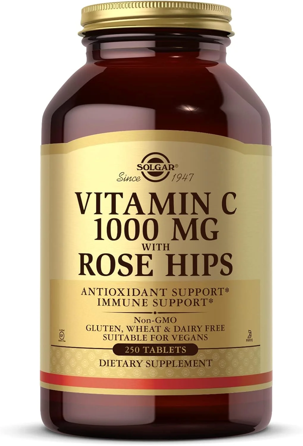 Solgar Vitamin C 1000 Mg, With Rose Hips 250 Tablets