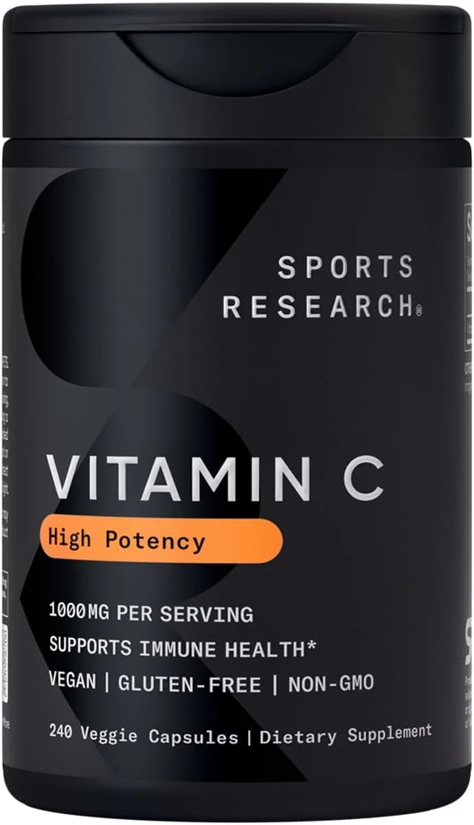 Sports Research، ویتامین C، 1000 میلی گرم، 240 کپسول گیاهی