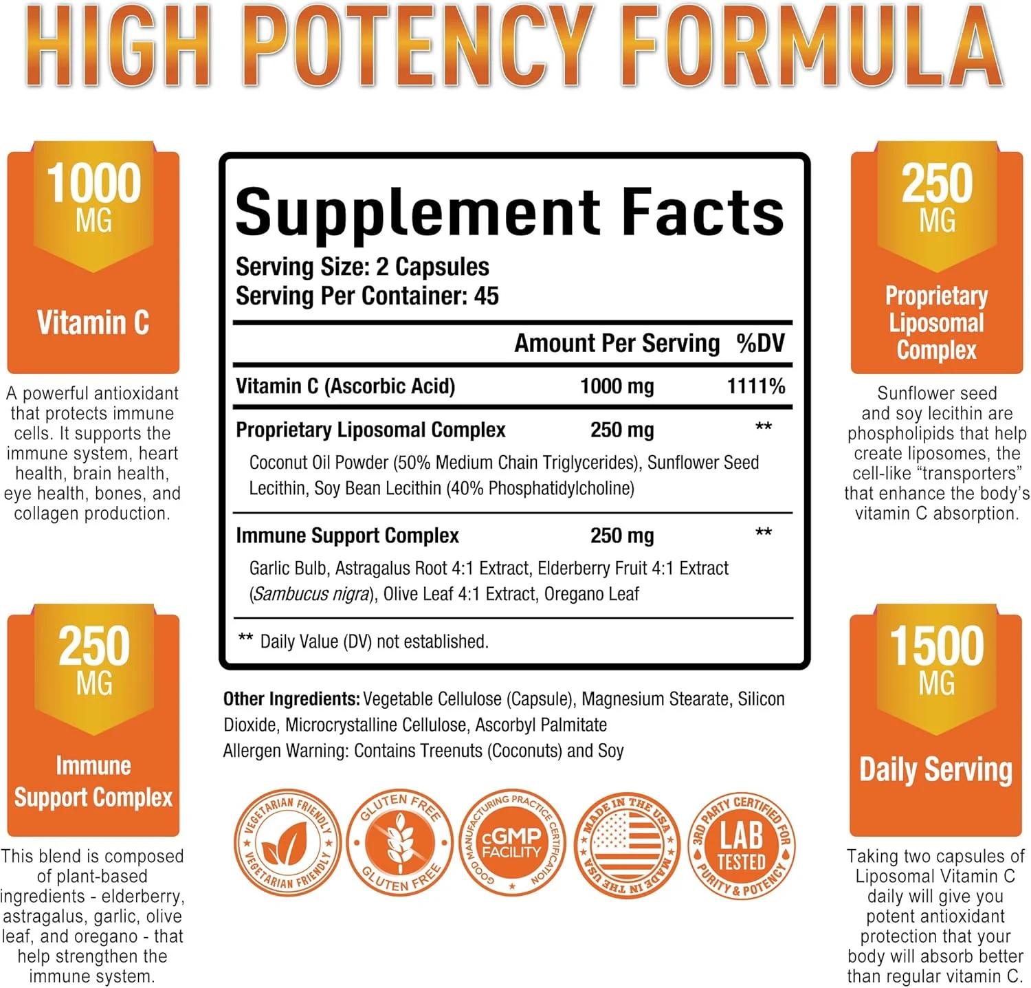 مکمل ویتامین C لیپوزومی پریمیوم Purely Optimal - جذب بالا، ویتامین C اسید اسکوربیک محلول در چربی 1000 میلی گرم برای حمایت از سیستم ایمنی - تقویت کننده کلاژن و سیستم ایمنی، غیر GMO، 90 کپسول مکمل ویتامین C لیپوزومی پریمیوم Purely Optimal - جذب بالا، ویتامین C اسید اسکوربیک محلول در چربی 1000 میلی گرم برای حمایت از سیستم ایمنی - تقویت کننده کلاژن و سیستم ایمنی، غیر GMO، 90 کپسول