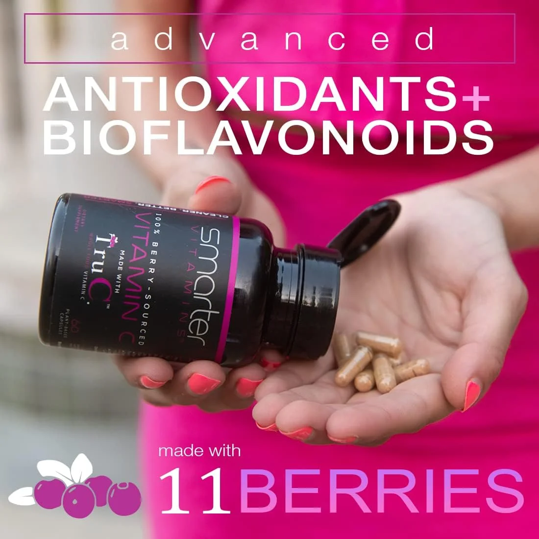 ویتامین C غذایی کامل خام SmarterVitamins - 100% منبع توت و طبیعی از توت های ارگانیک و غیر GMO، 60 کپسول گیاهی ویتامین C غذایی کامل خام SmarterVitamins - 100% منبع توت و طبیعی از توت های ارگانیک و غیر GMO، 60 کپسول گیاهی
