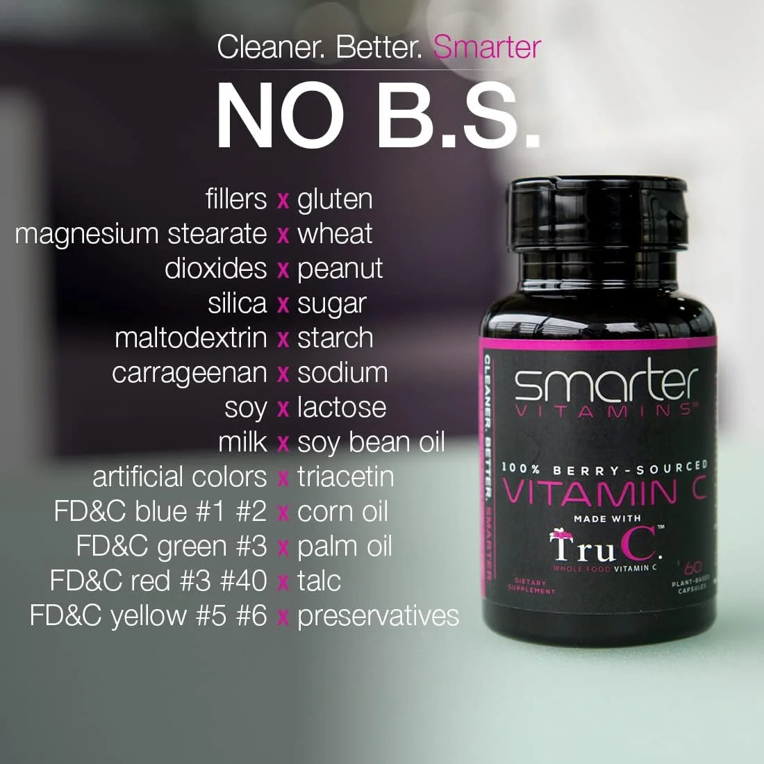 ویتامین C غذایی کامل خام SmarterVitamins - 100% منبع توت و طبیعی از توت های ارگانیک و غیر GMO، 60 کپسول گیاهی ویتامین C غذایی کامل خام SmarterVitamins - 100% منبع توت و طبیعی از توت های ارگانیک و غیر GMO، 60 کپسول گیاهی