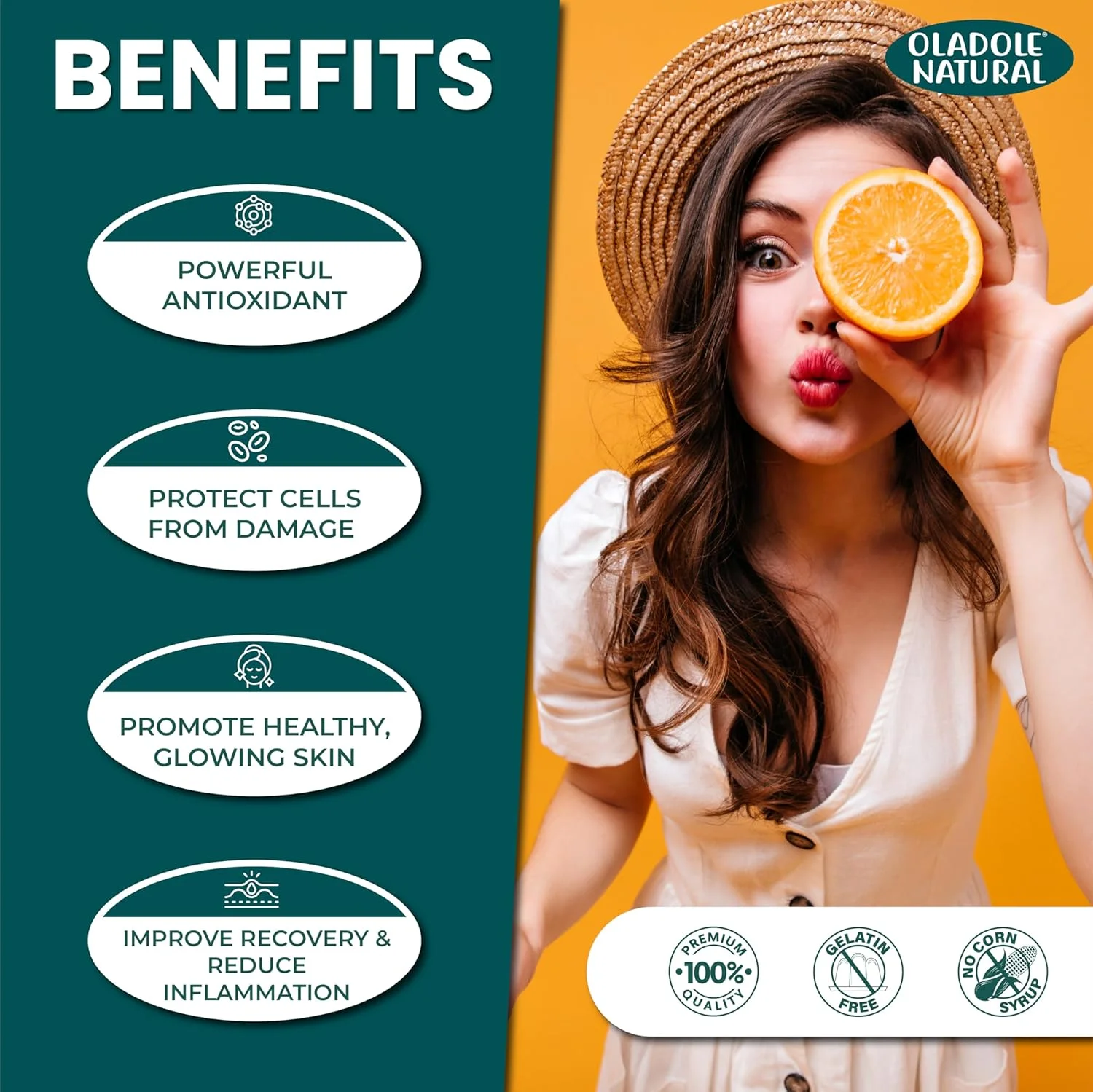 اولادول ویتامین C طبیعی با گل رز - 1000 میلی گرم (100 قرص) | پشتیبانی از سیستم ایمنی، آنتی اکسیدان قوی، افزایش تولید کلاژن، پشتیبانی از سلامت پوست، انرژی و سلامت قلب | غیر GMO، بدون گلوتن اولادول ویتامین C طبیعی با گل رز - 1000 میلی گرم (100 قرص) | پشتیبانی از سیستم ایمنی، آنتی اکسیدان قوی، افزایش تولید کلاژن، پشتیبانی از سلامت پوست، انرژی و سلامت قلب | غیر GMO، بدون گلوتن