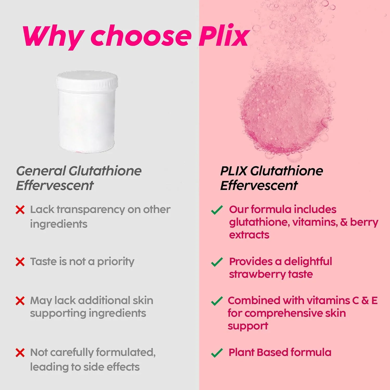قرص گلوتاتیون PLIX - THE PLANT FIX با ویتامین C برای پوست شفاف و جوان (بسته 2 عددی، توت فرنگی) | 15 مکمل کلاژن | 500 میلی گرم ال-گلوتاتیون، ویتامین E و اسید هیالورونیک وگان قرص گلوتاتیون PLIX - THE PLANT FIX با ویتامین C برای پوست شفاف و جوان (بسته 2 عددی، توت فرنگی) | 15 مکمل کلاژن | 500 میلی گرم ال-گلوتاتیون، ویتامین E و اسید هیالورونیک وگان