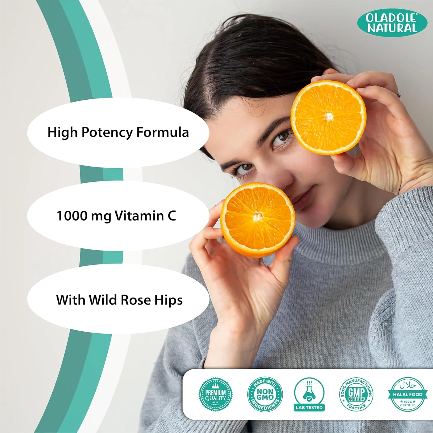 اولادول ویتامین C طبیعی با گل رز - 1000 میلی گرم (100 قرص) | پشتیبانی از سیستم ایمنی، آنتی اکسیدان قوی، افزایش تولید کلاژن، پشتیبانی از سلامت پوست، انرژی و سلامت قلب | غیر GMO، بدون گلوتن اولادول ویتامین C طبیعی با گل رز - 1000 میلی گرم (100 قرص) | پشتیبانی از سیستم ایمنی، آنتی اکسیدان قوی، افزایش تولید کلاژن، پشتیبانی از سلامت پوست، انرژی و سلامت قلب | غیر GMO، بدون گلوتن