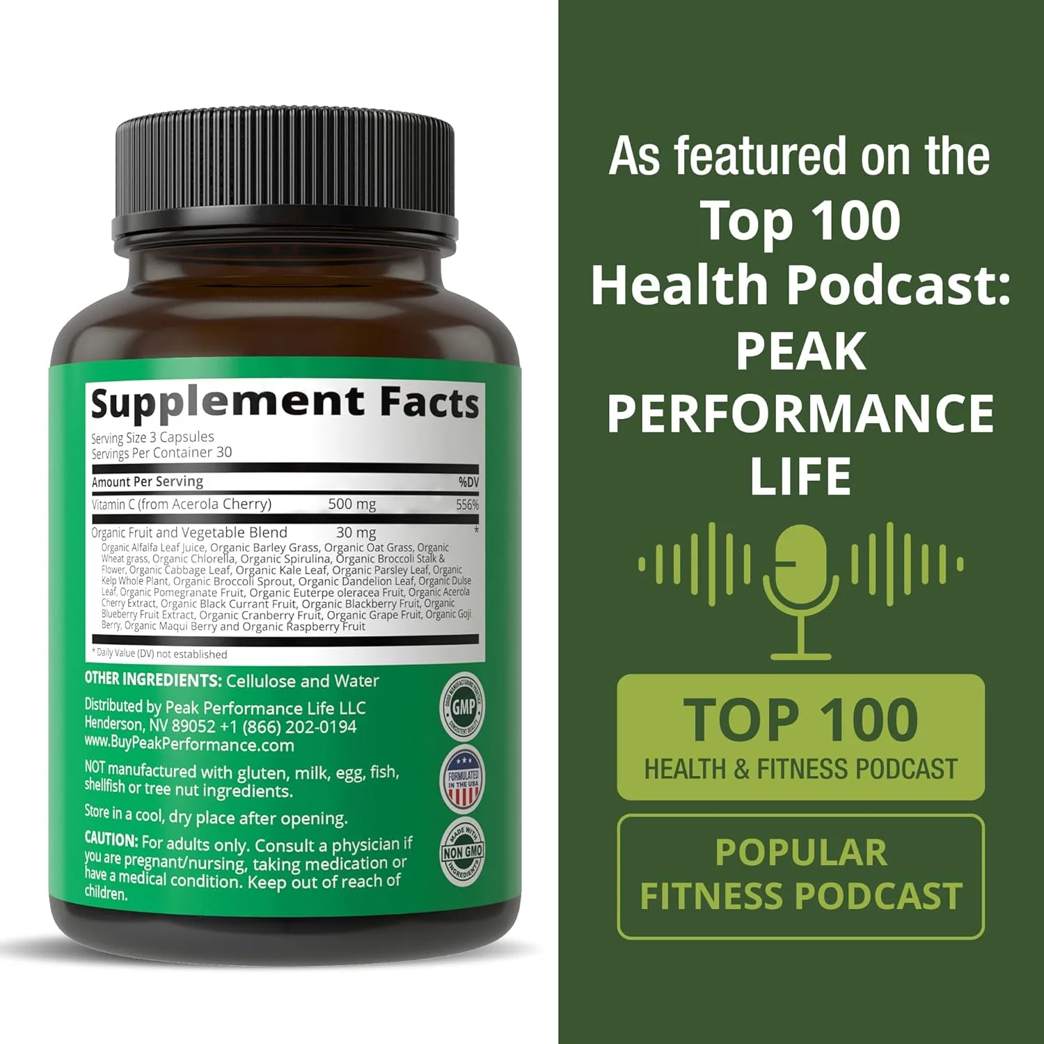 کپسول های ویتامین C طبیعی از گیلاس آسرولا برای حداکثر جذب از مواد غذایی کامل و خام. مکمل ویتامین C گیاهی با منبع ایالات متحده آمریکا، 90 عدد کپسول. هر وعده 500 میلی گرم یا 2 وعده 1000 میلی گرم کپسول های ویتامین C طبیعی از گیلاس آسرولا برای حداکثر جذب از مواد غذایی کامل و خام. مکمل ویتامین C گیاهی با منبع ایالات متحده آمریکا، 90 عدد کپسول. هر وعده 500 میلی گرم یا 2 وعده 1000 میلی گرم