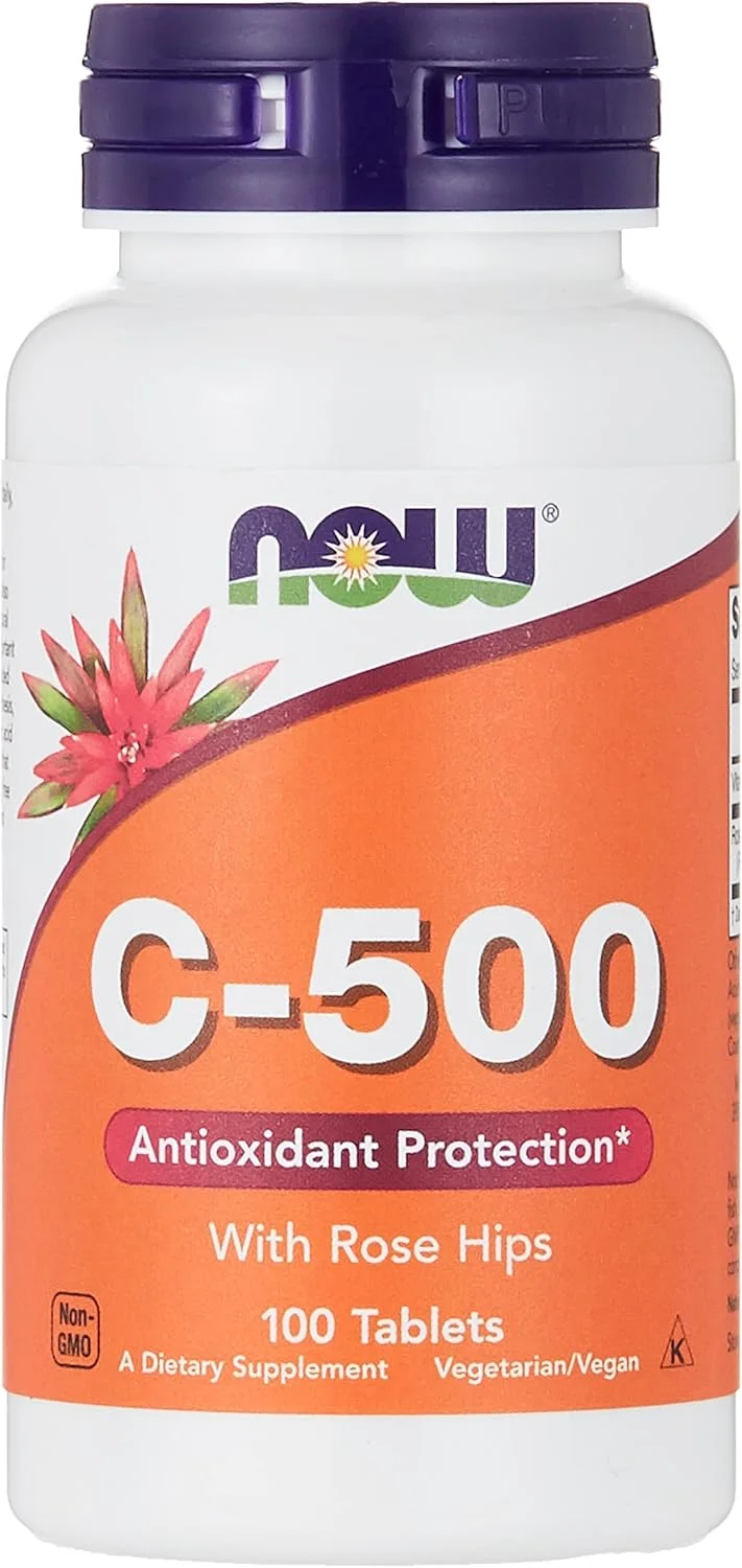قرص ویتامین C 500 میلی گرم به همراه گل رز هیپ ناو فودز - 100 عدد قرص ویتامین C 500 میلی گرم به همراه گل رز هیپ ناو فودز - 100 عدد