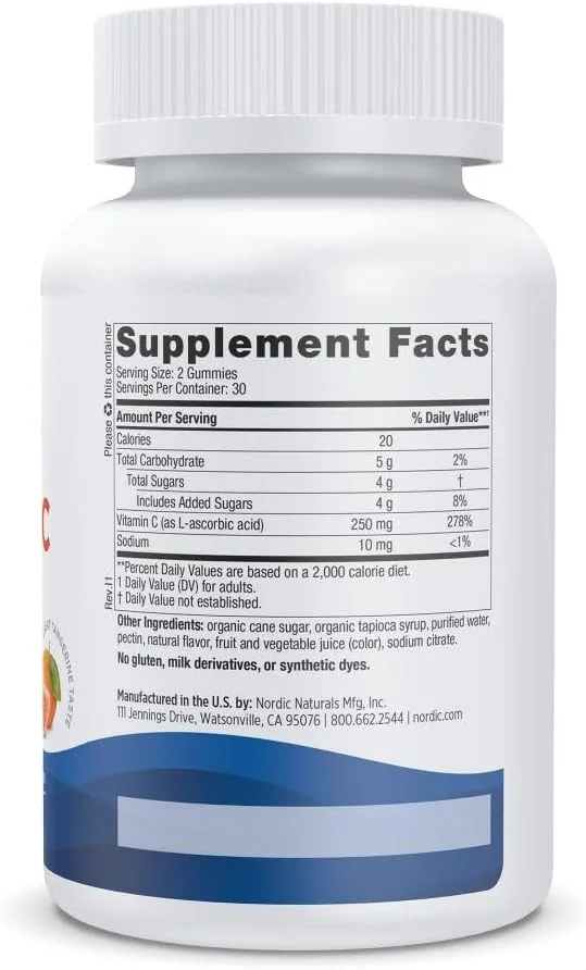 پاستیل ویتامین C نوردیک نچرالز، 60 عدد