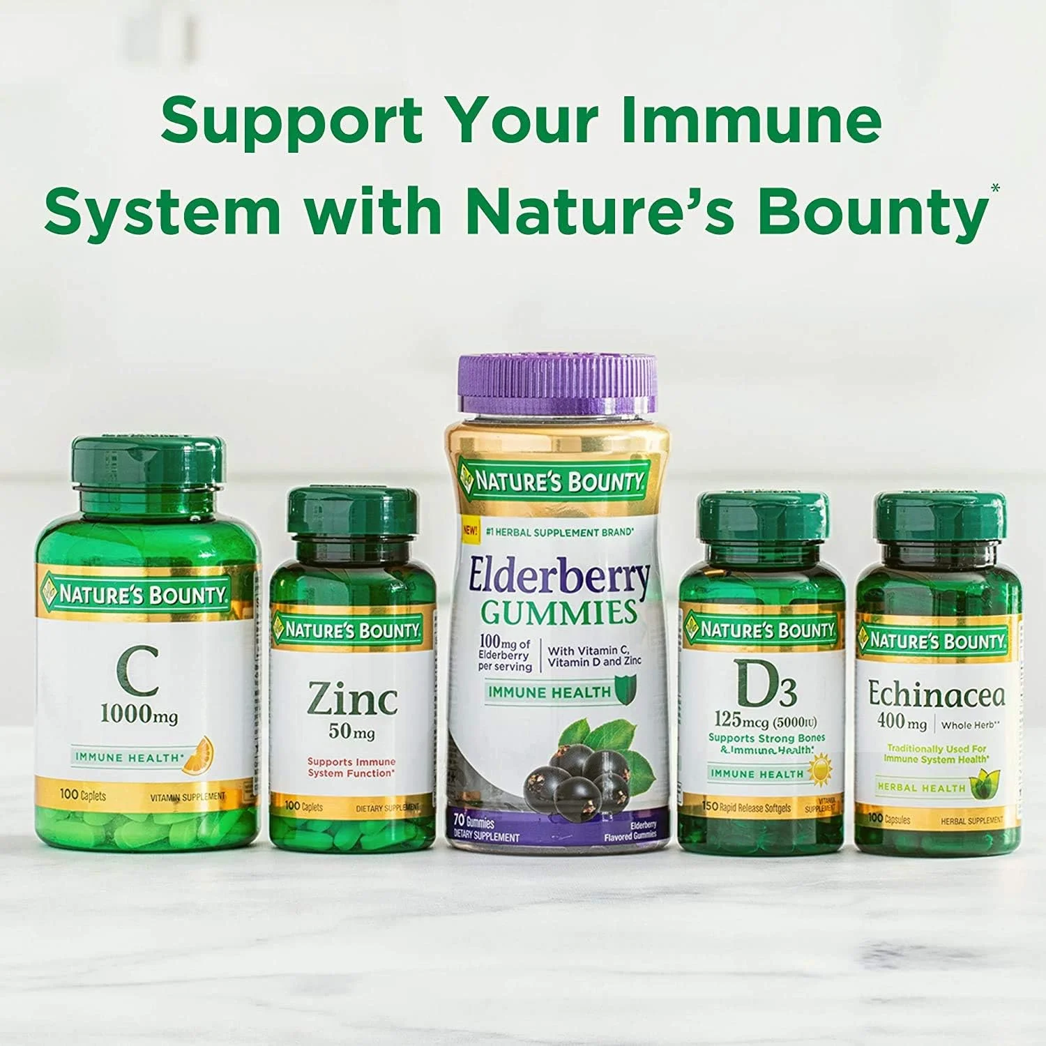ویتامین C + زینک با قابلیت حل سریع Nature's Bounty