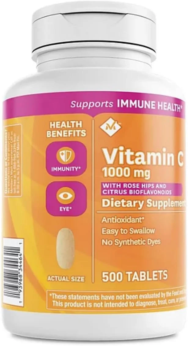 MEMBER´S MARK Vitamin C 1000 mg with Rosehips and Citrus Bioflavonoids (500 ct.)