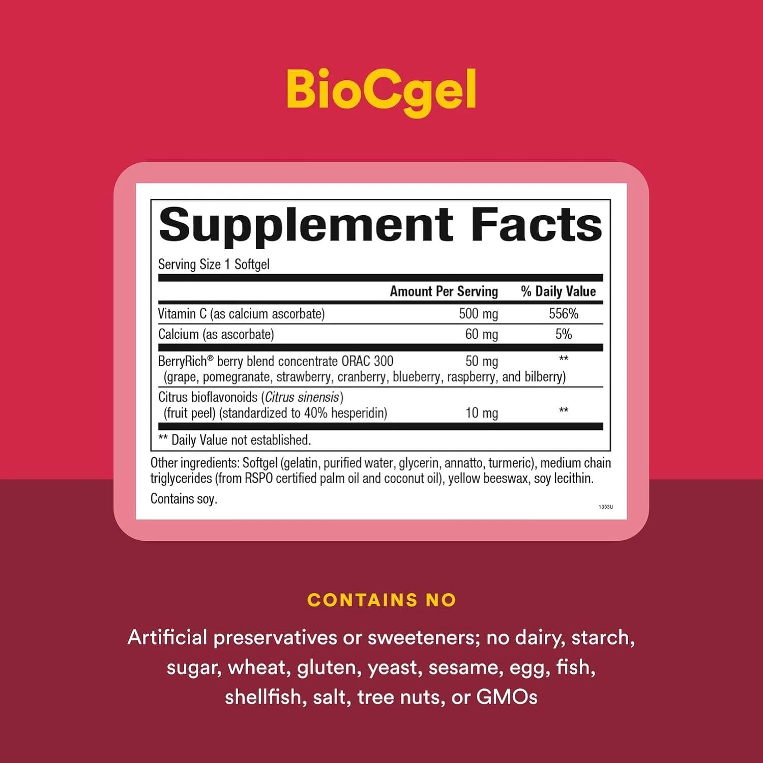 نچرال فاکتورز BioCgel آسکوربات C با جذب بالا، 500 میلی گرم، 90 سافت ژل نچرال فاکتورز BioCgel آسکوربات C با جذب بالا، 500 میلی گرم، 90 سافت ژل