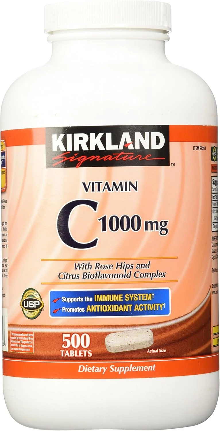 قرص ویتامین C Kirkland Signature به همراه گل رز، 500 عدد