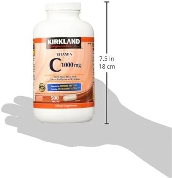 قرص ویتامین C Kirkland Signature به همراه گل رز، 500 عدد قرص ویتامین C Kirkland Signature به همراه گل رز، 500 عدد