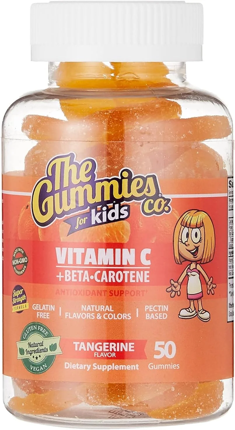 پاستیل های ویتامین C + بتا کاروتن با طعم نارنگی از The Gummies Co.