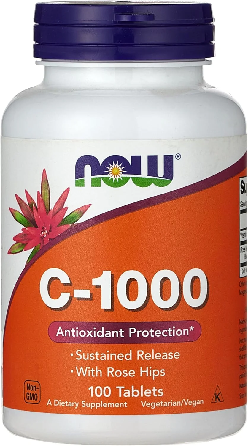 Now Foods ویتامین C-1000 به همراه گل رز - 100 عدد قرص