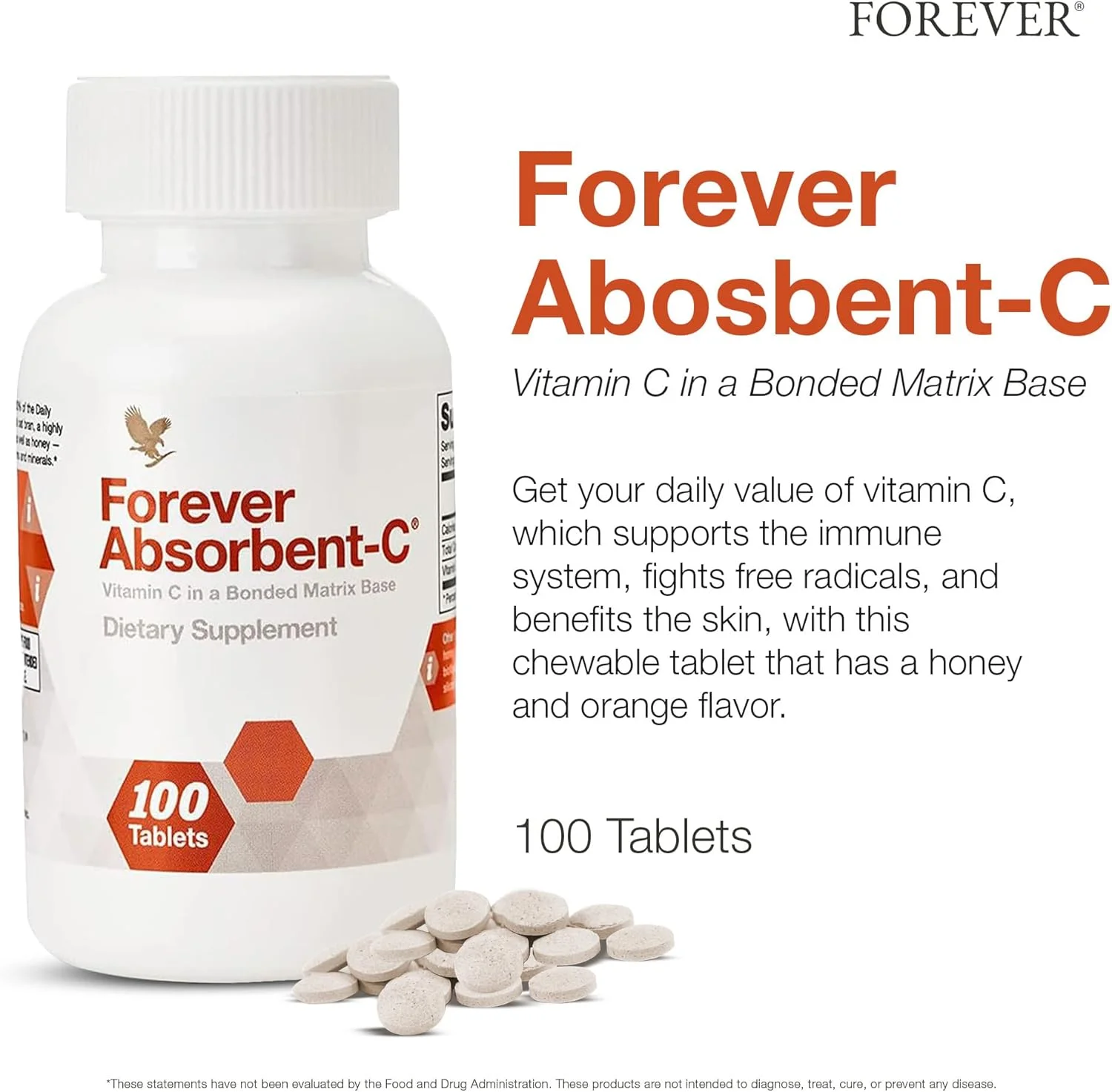 Forever Living Products Vitamin C Chewable Tablets - 100 Forever Living Products Vitamin C Chewable Tablets - 100