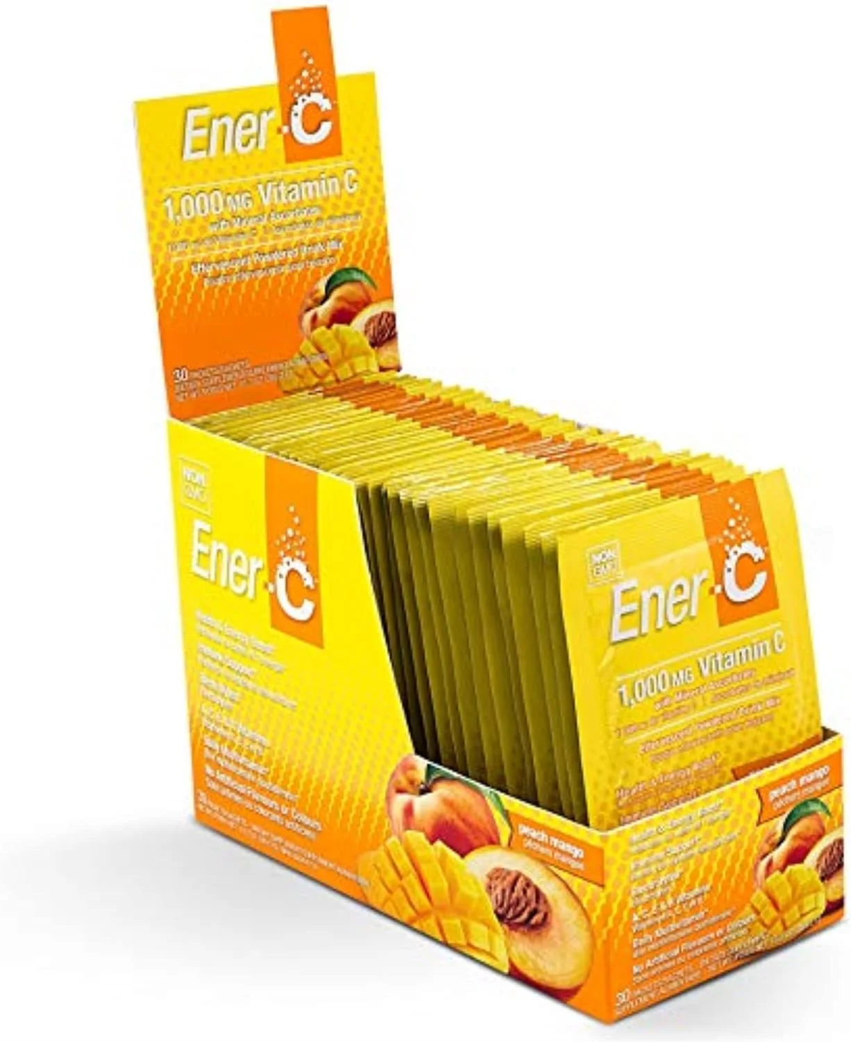 مخلوط نوشیدنی مولتی ویتامین ویتامین C با دوز 1000 میلی گرم Ener-C | طعم هلو انبه | 30 بسته | افزایش سلامت و انرژی | پشتیبانی از سیستم ایمنی | الکترولیت ها | غیر GMO، بدون طعم دهنده های مصنوعی مخلوط نوشیدنی مولتی ویتامین ویتامین C با دوز 1000 میلی گرم Ener-C | طعم هلو انبه | 30 بسته | افزایش سلامت و انرژی | پشتیبانی از سیستم ایمنی | الکترولیت ها | غیر GMO، بدون طعم دهنده های مصنوعی