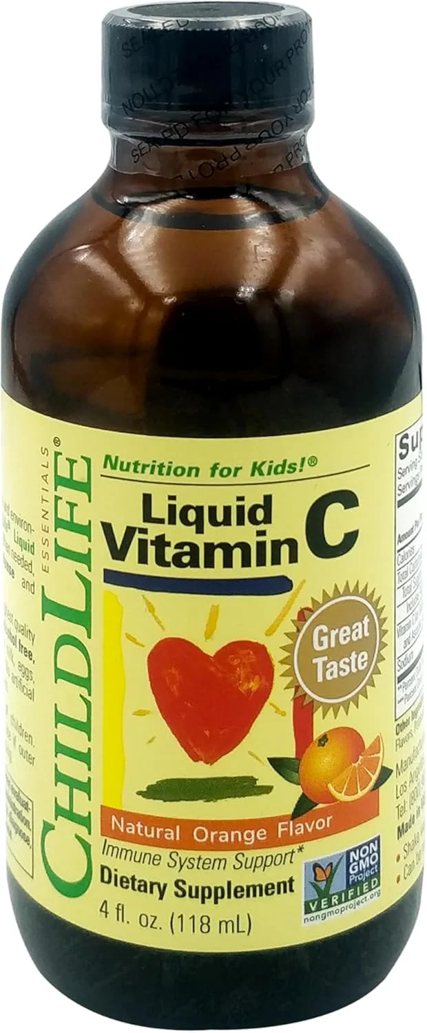 ویتامین C مایع کودک Childlife Essentials، تغذیه برای حمایت از سیستم ایمنی کودکان - طعم پرتقال طبیعی. 118 میلی لیتر