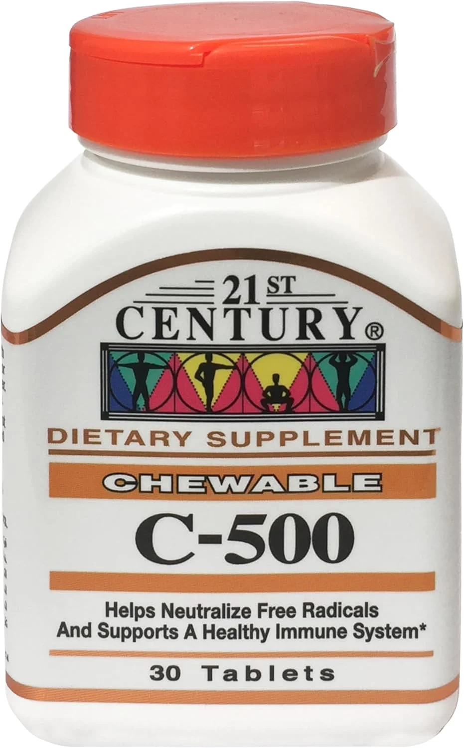 قرص جویدنی ویتامین C 500 میلی گرم 21st Century، 30 عدد