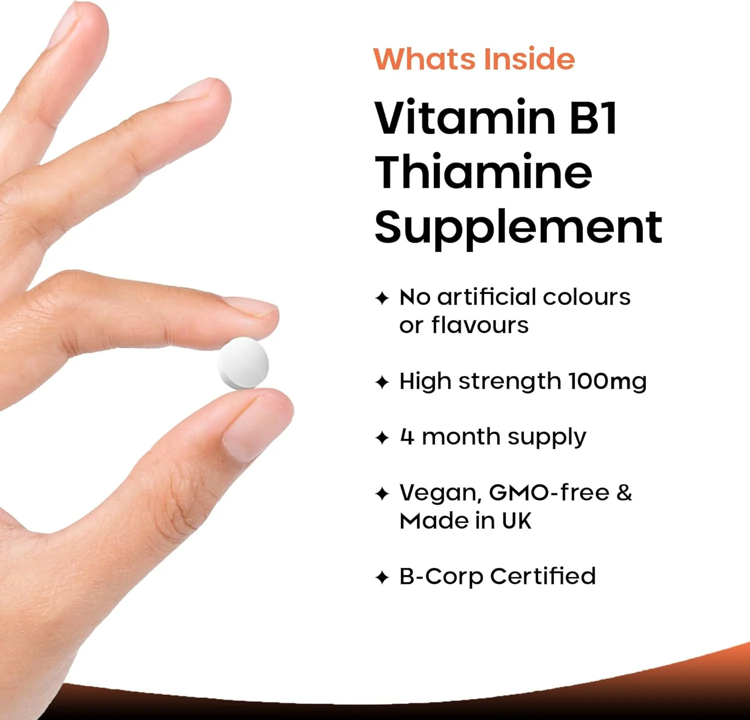 Vitamin B1 Thiamine Supplement 100mg (4 Months Value Supply) Thiamine Vitamin B1 High Strength – Heart Health, Healthy Nervous System, Immune Health, Energy Release Vegan, Gluten-Free, UK,120 Tablets Vitamin B1 Thiamine Supplement 100mg (4 Months Value Supply) Thiamine Vitamin B1 High Strength – Heart Health, Healthy Nervous System, Immune Health, Energy Release Vegan, Gluten-Free, UK,120 Tablets