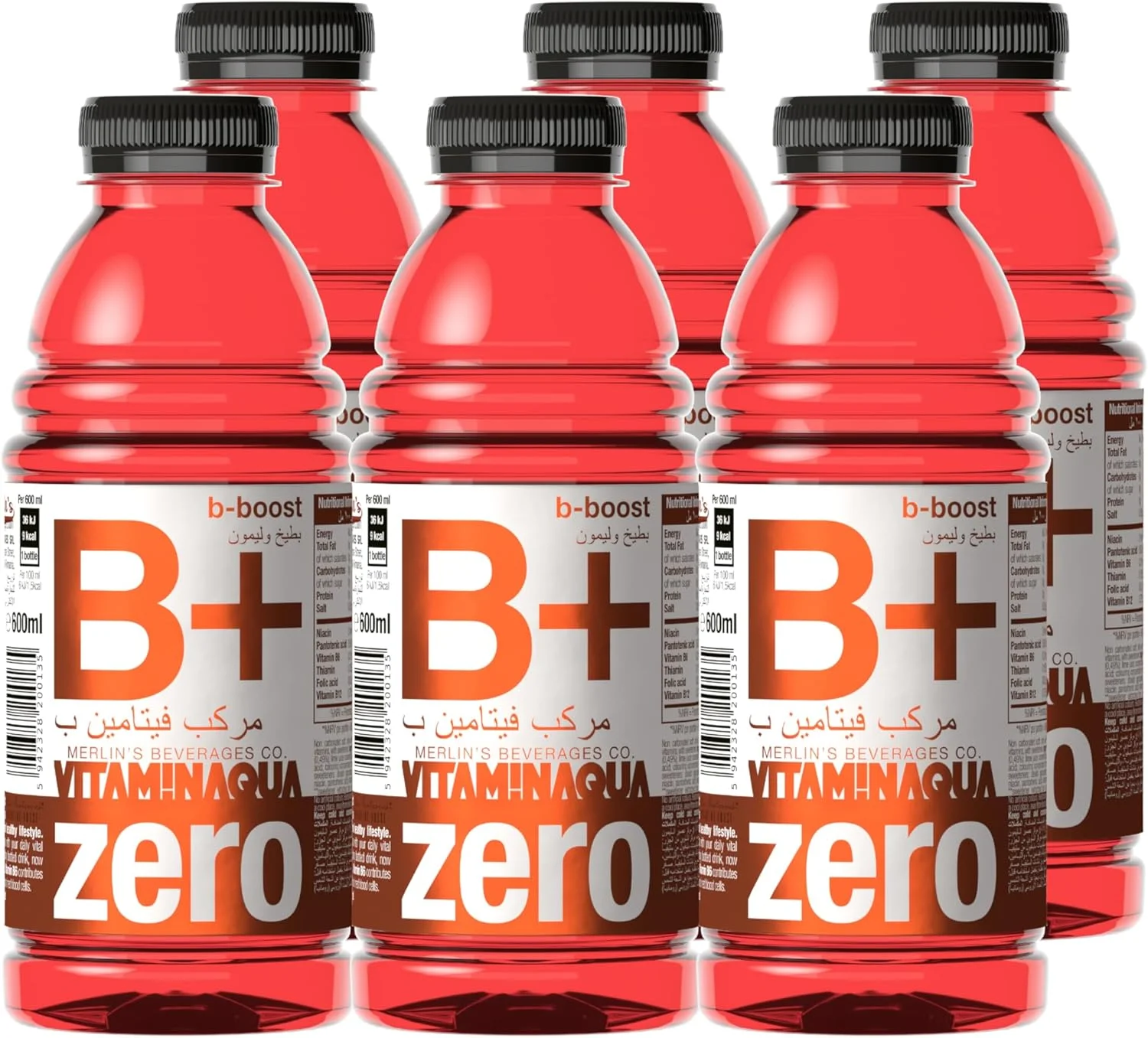 ویتامین آکوا ZERO B-Boost B+ طعم هندوانه و لیمو 6 عدد 600 میلی لیتری ویتامین آکوا ZERO B-Boost B+ طعم هندوانه و لیمو 6 عدد 600 میلی لیتری