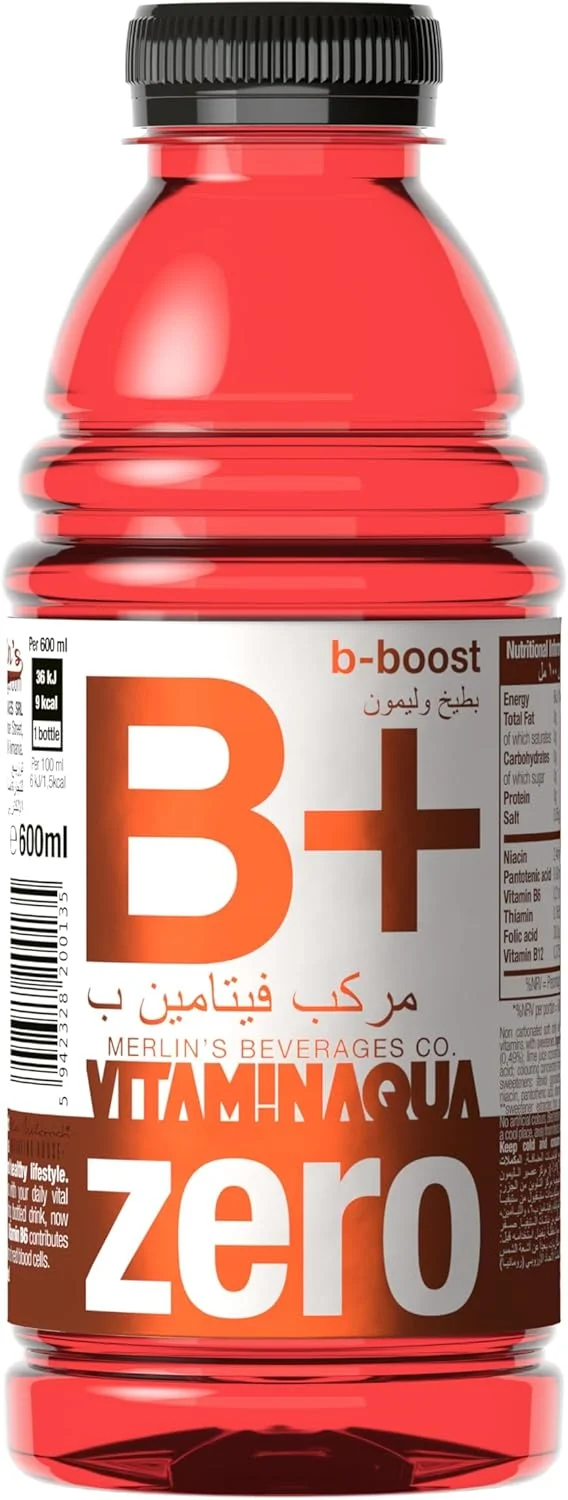 Vitamin Aqua ZERO B-Boost B+ Watermelon Lime 6x600ml Case Vitamin Aqua ZERO B-Boost B+ Watermelon Lime 6x600ml Case