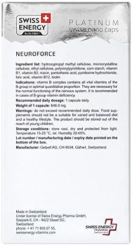 کپسول نوروفورس سوئیس انرژی 30 عددی